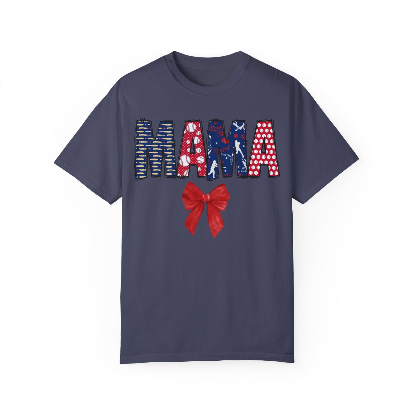 Coquette Baseball Mama Doodle Letter T-Shirt