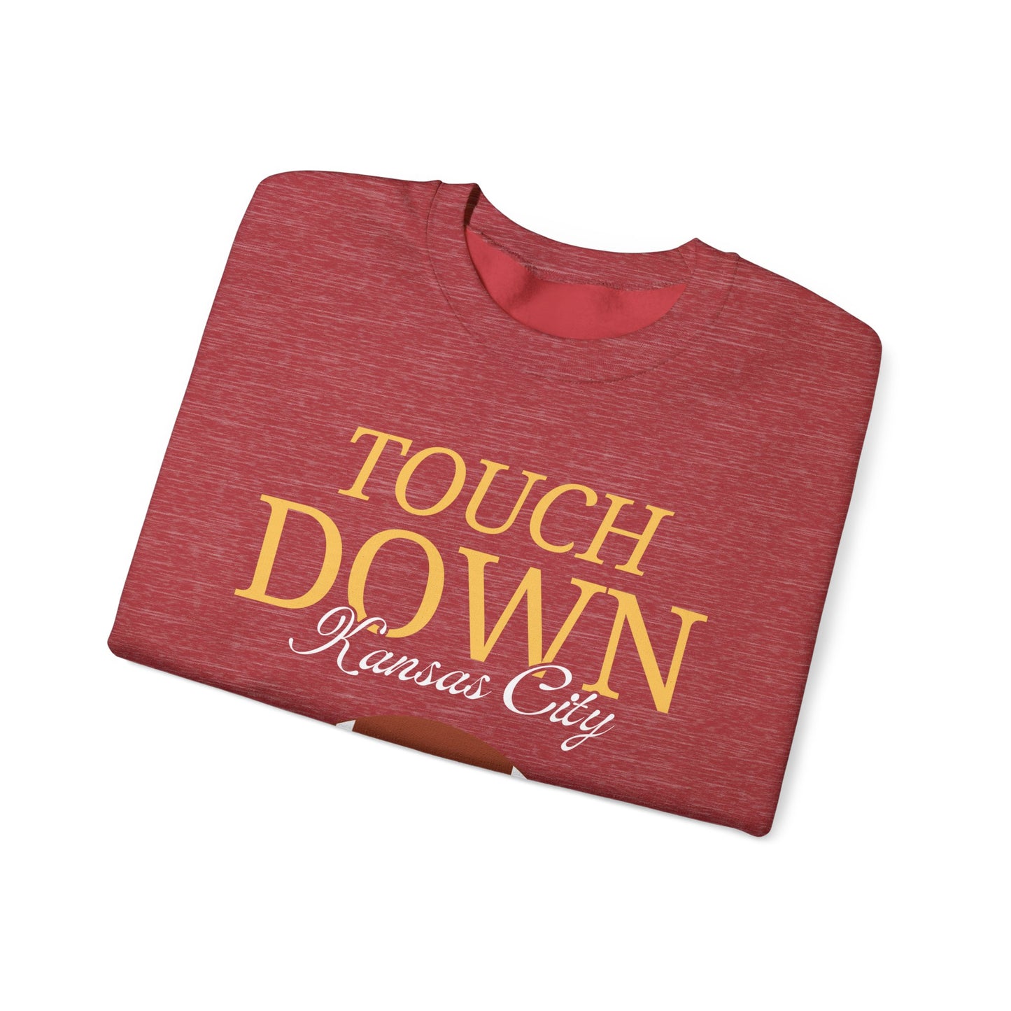 Adult Touchdown Kansas City Red/Heather Red Sweatshirt