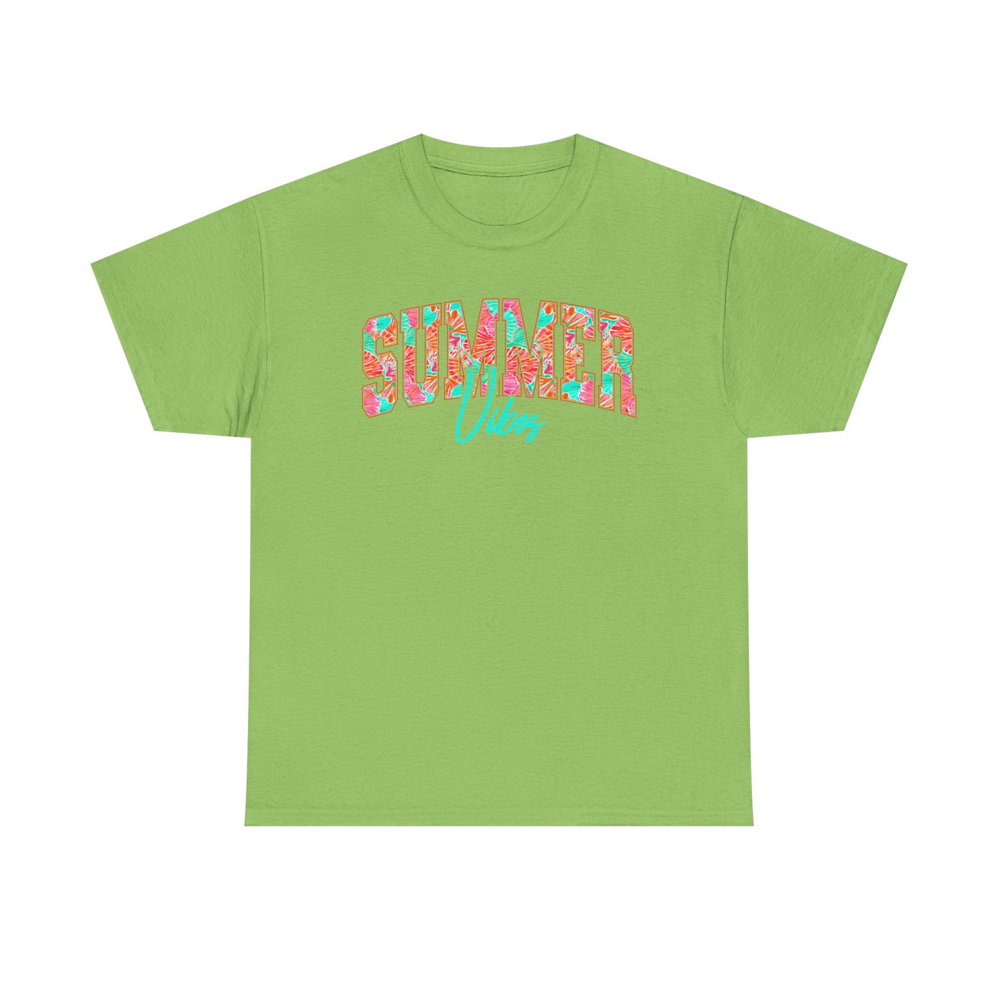 Floral Summer Vibes T-Shirt, Gildan Summer Tshirt