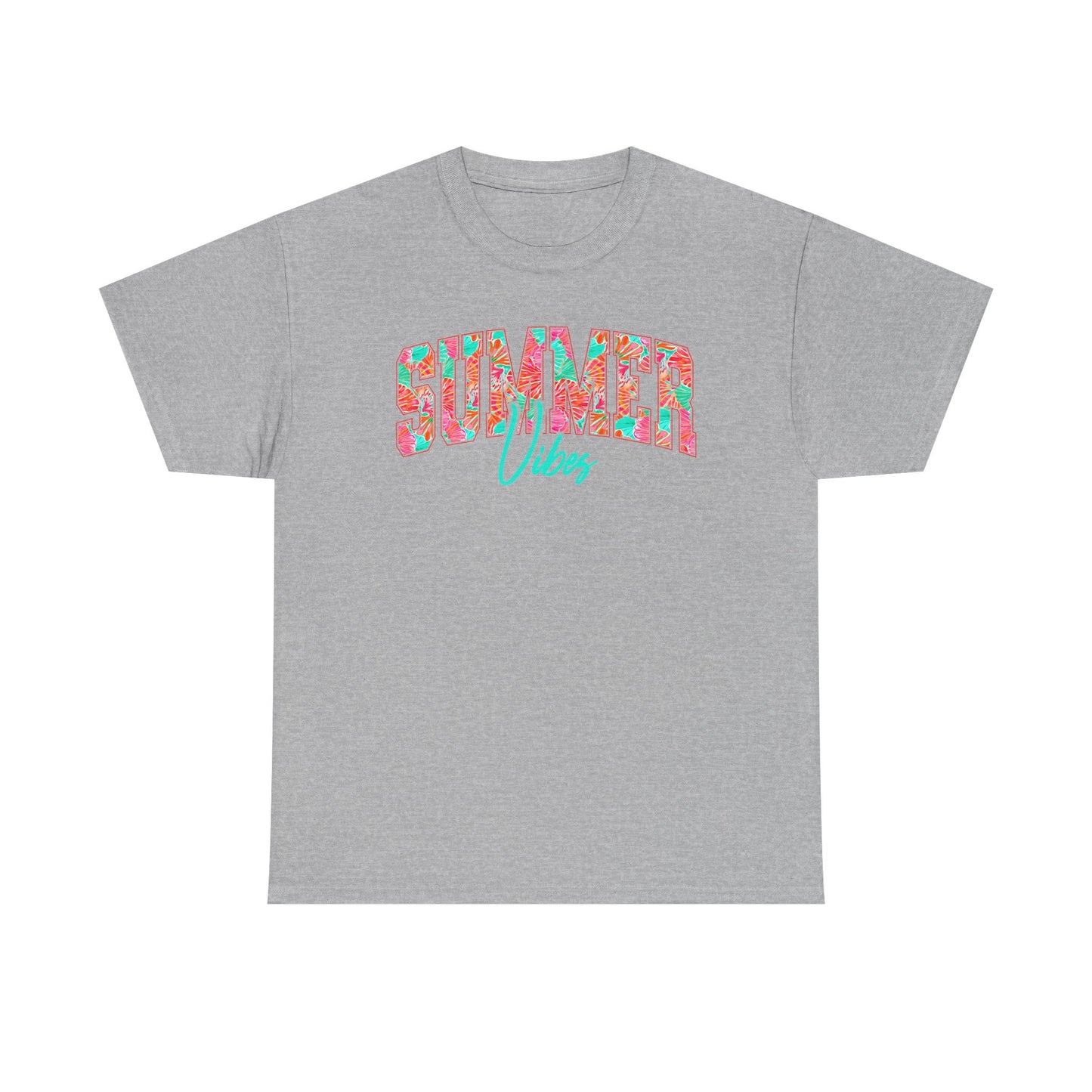 Floral Summer Vibes T-Shirt, Gildan Summer Tshirt