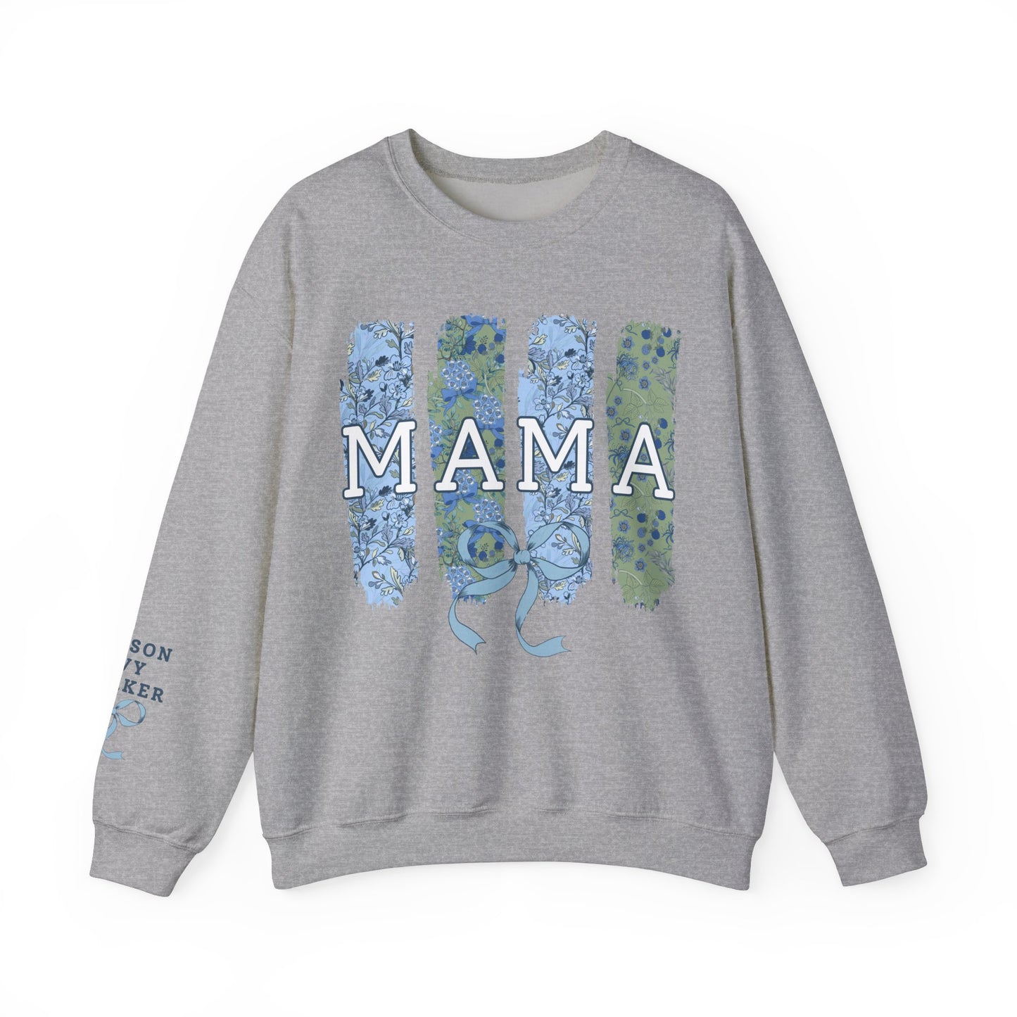 Custom Brushtroke Floral Coquette Mama Sweatshirt
