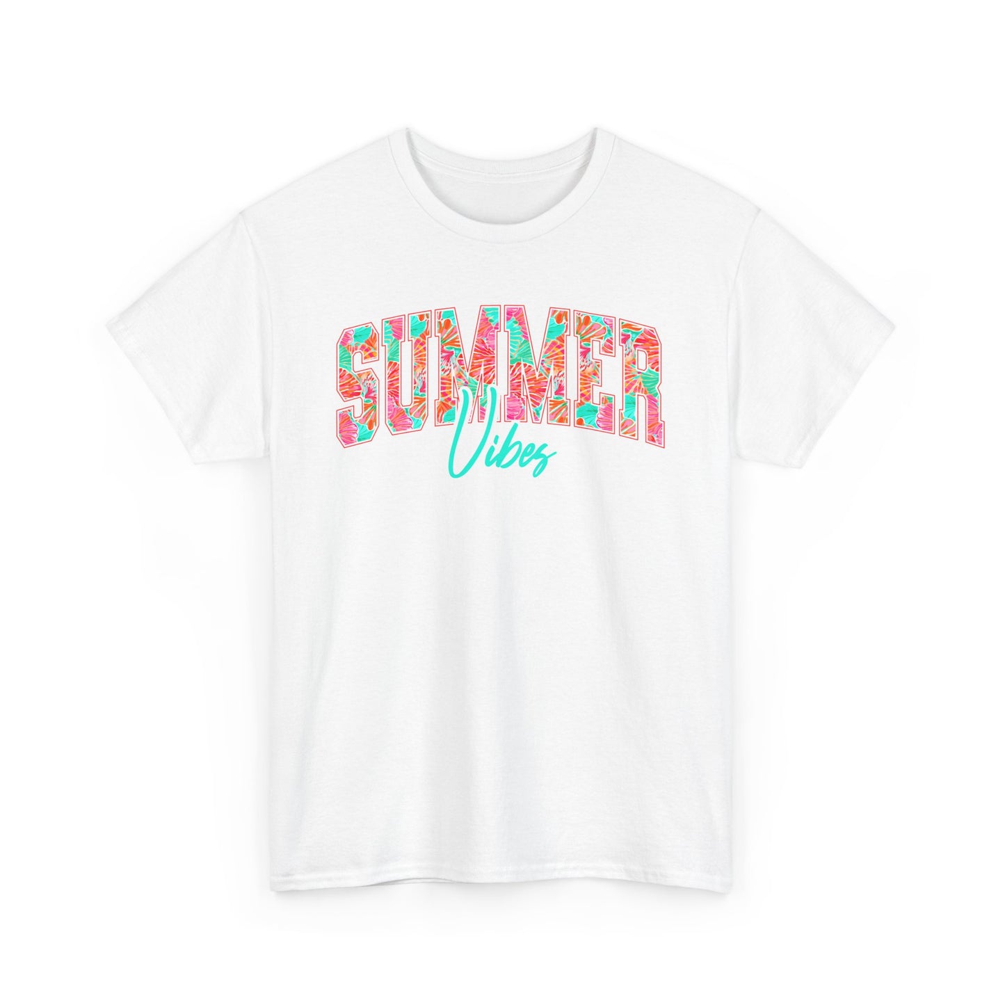 Floral Summer Vibes T-Shirt, Gildan Summer Tshirt