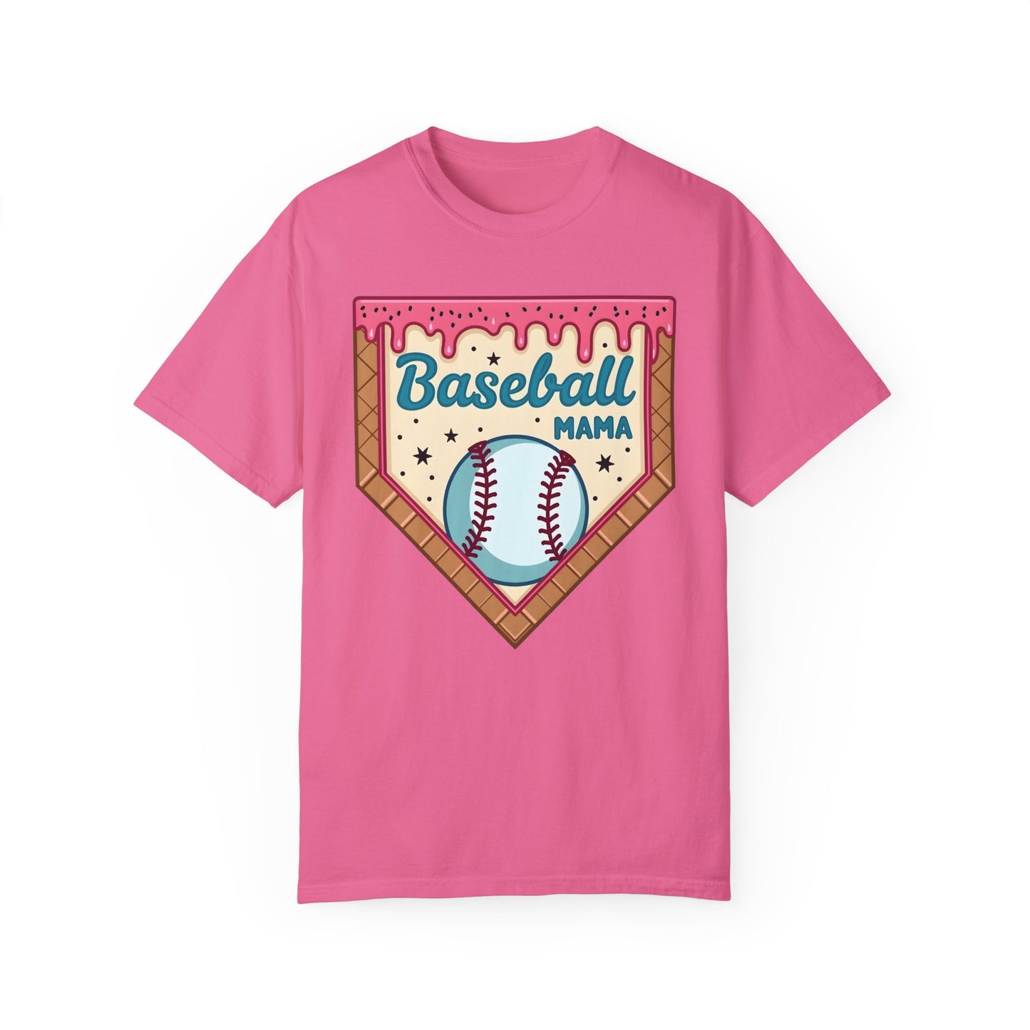 Drippy Ice Cream Cone Baseball Mama T-Shirt