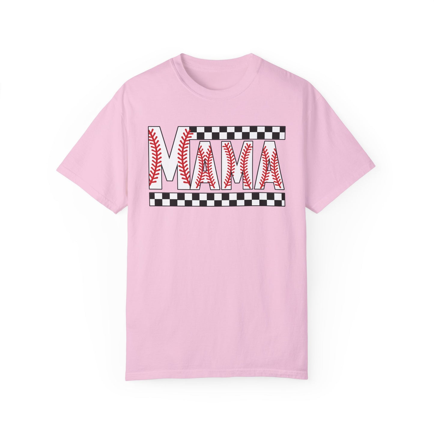 MAMA Baseball Checkered T-Shirt