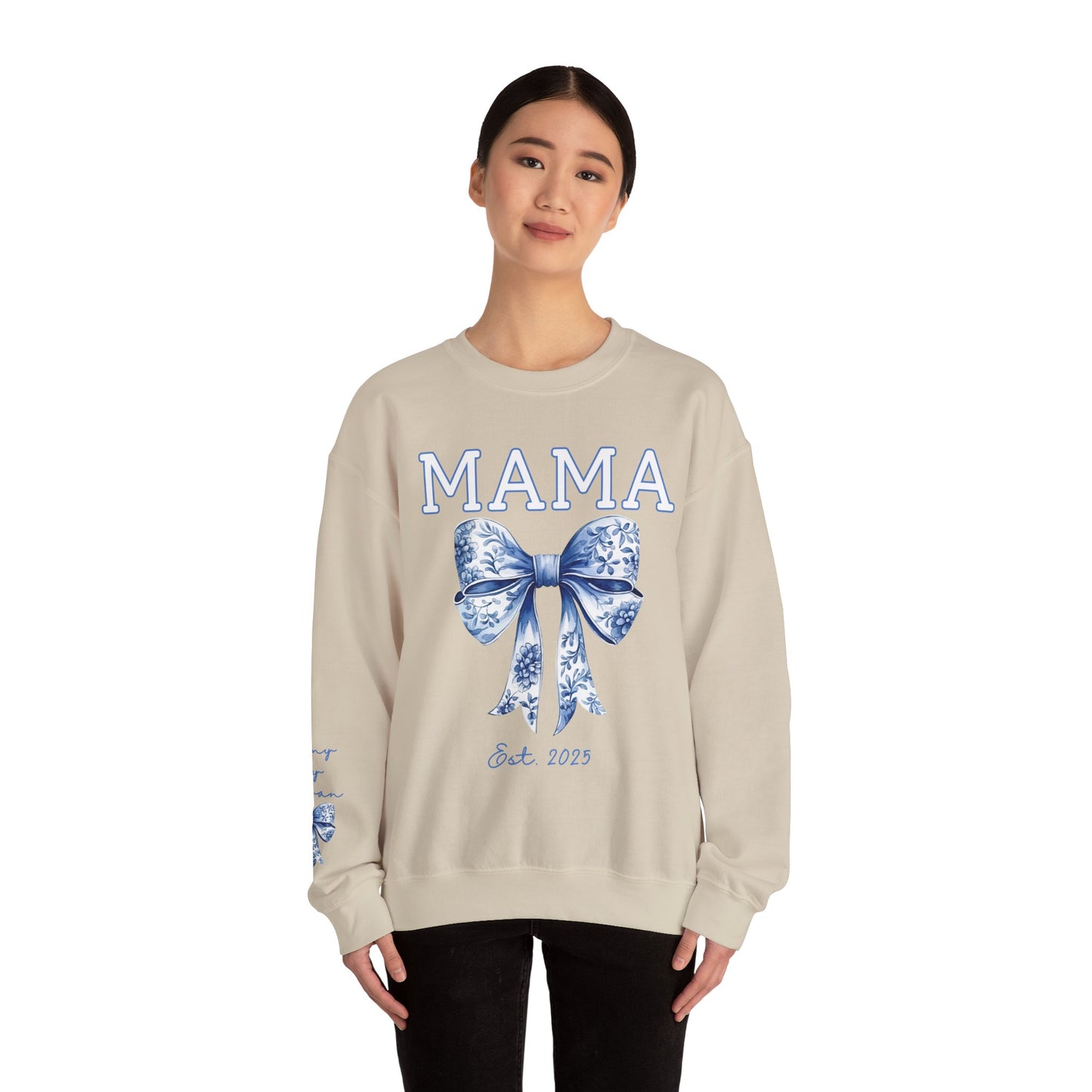 Personalized Toile Coquette Mama Sweatshirt
