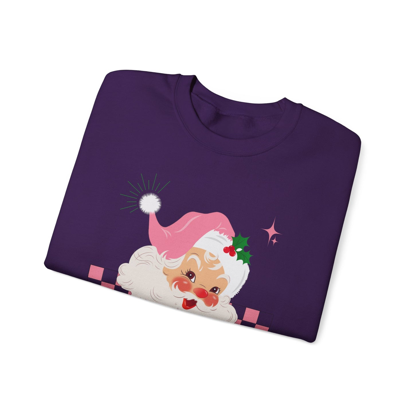 Checkerboard Laughing Santa Sweatshirt