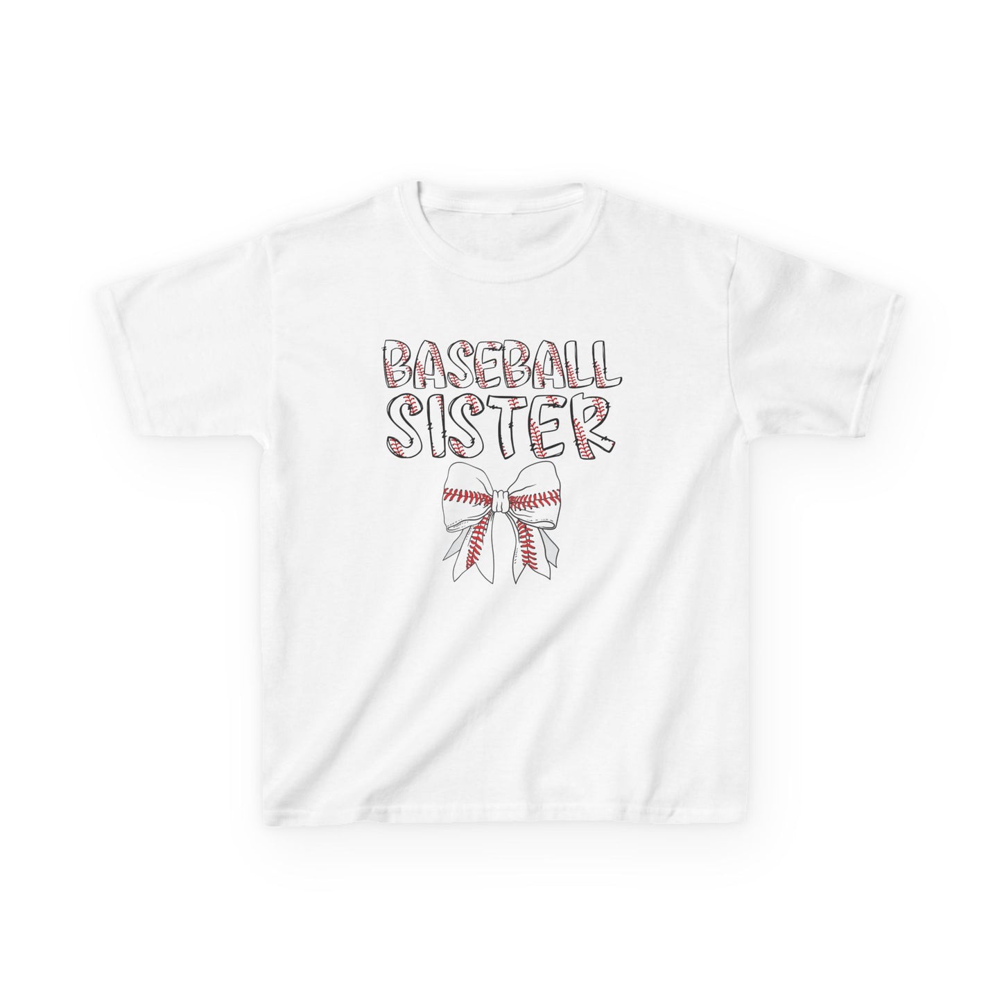 Kids Little Sister Baseball Fan Tee
