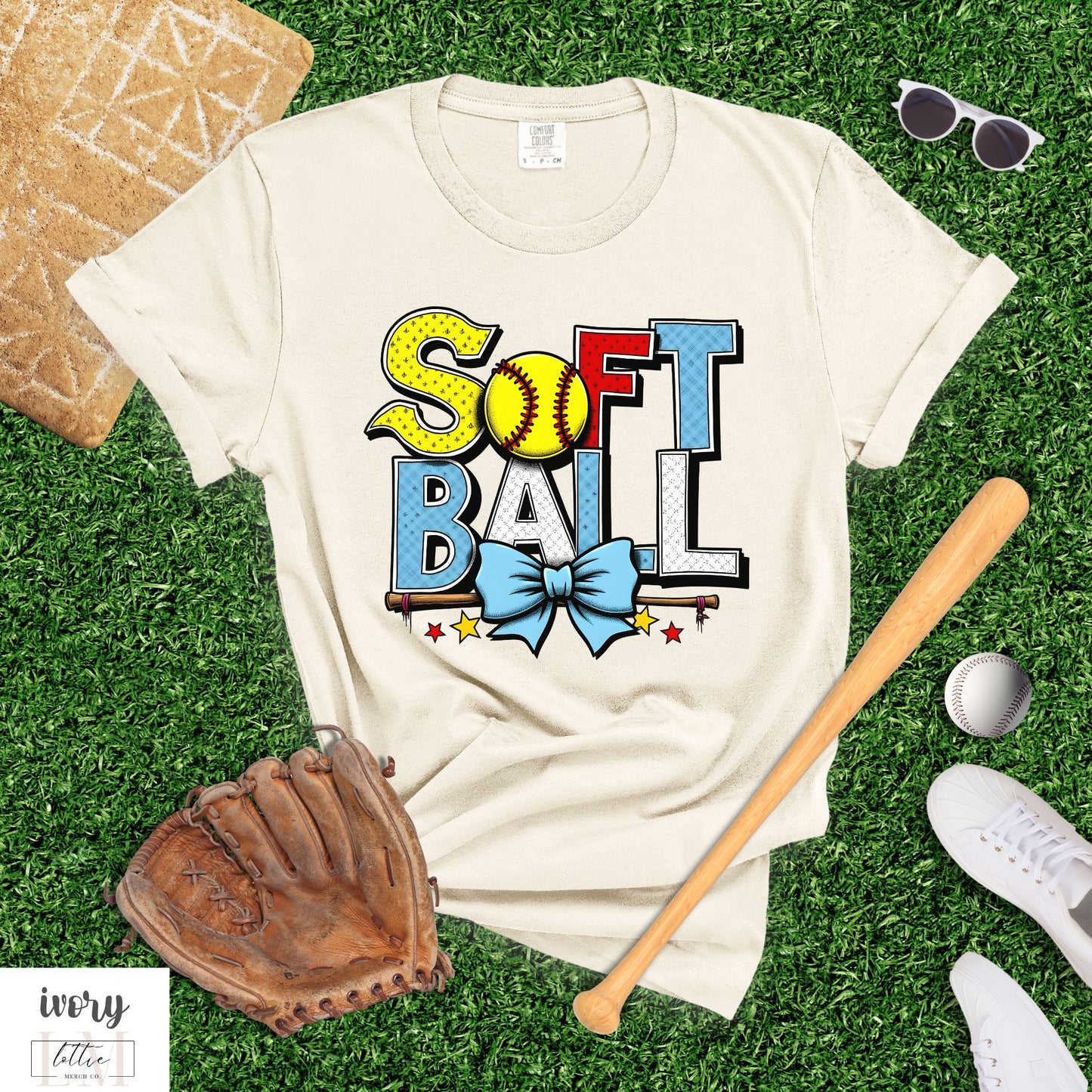 Softball Coquette Bow T-Shirt