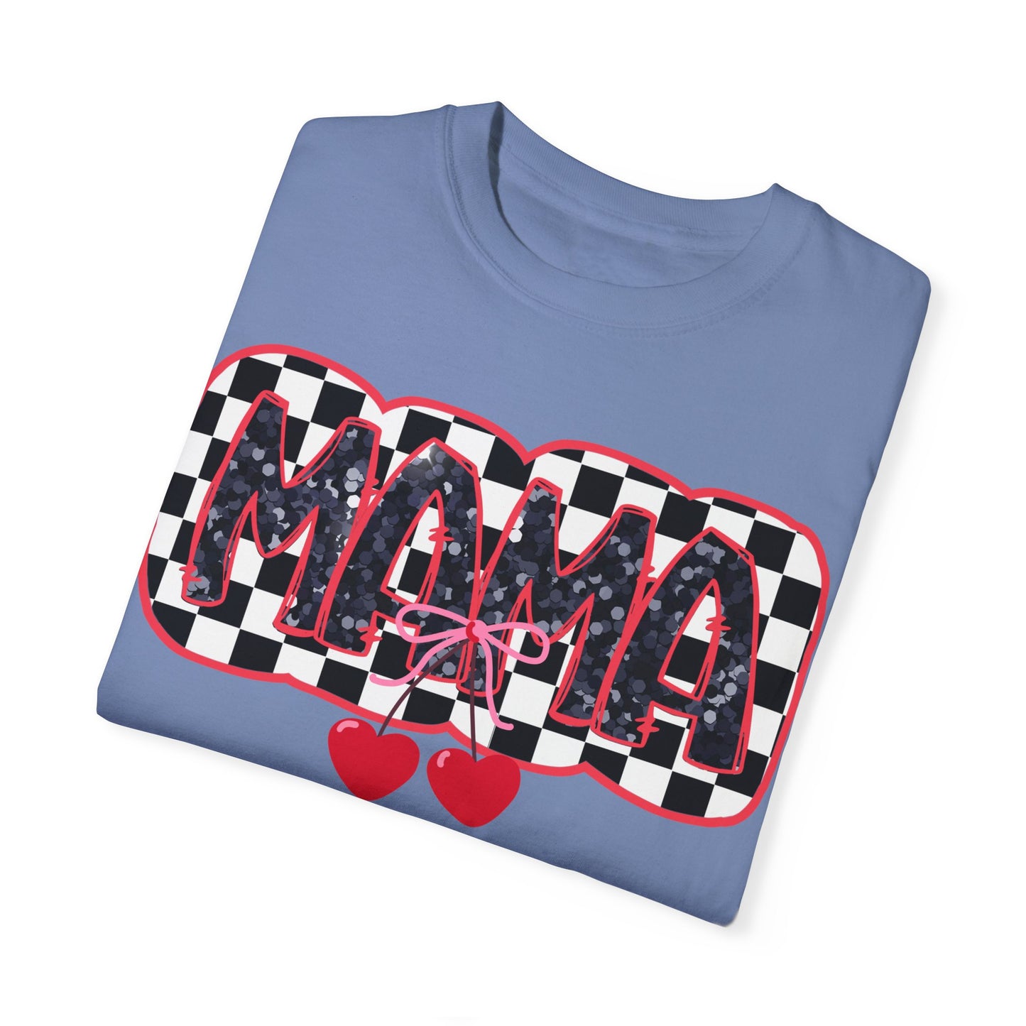 Red Cherry Checkered Mama Coquette Comfort Colors T-shirt
