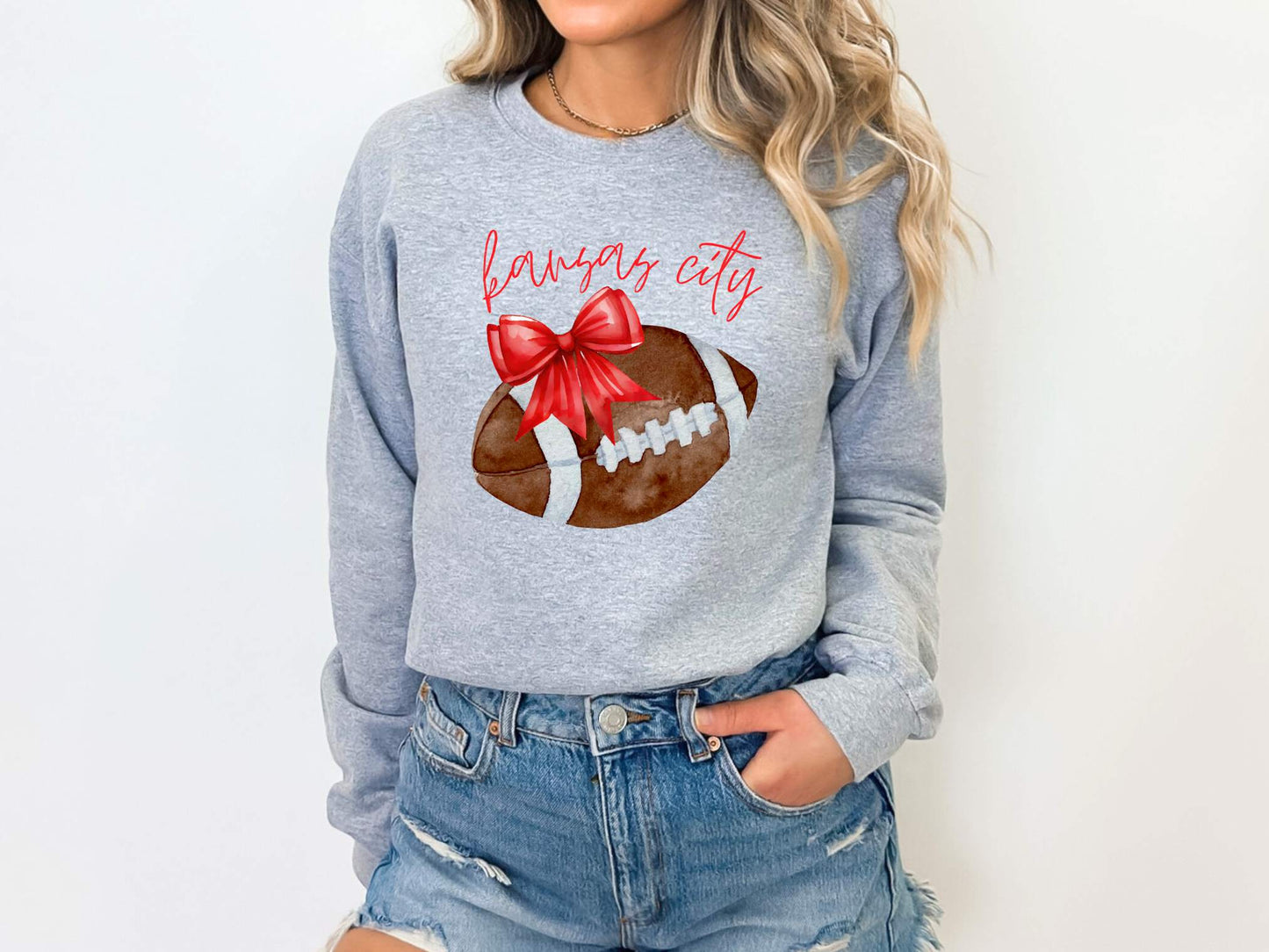 Kansas City Bow Football Sweatshirt