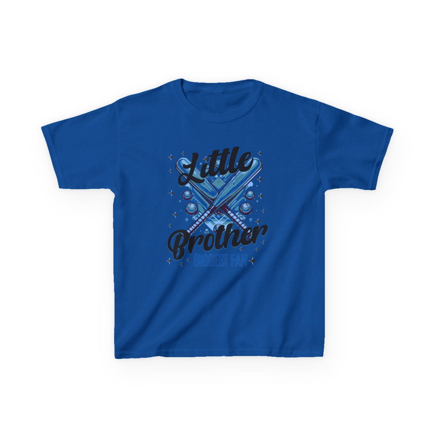 Kids Little Brother Biggest Baseball Softball Fan Tee