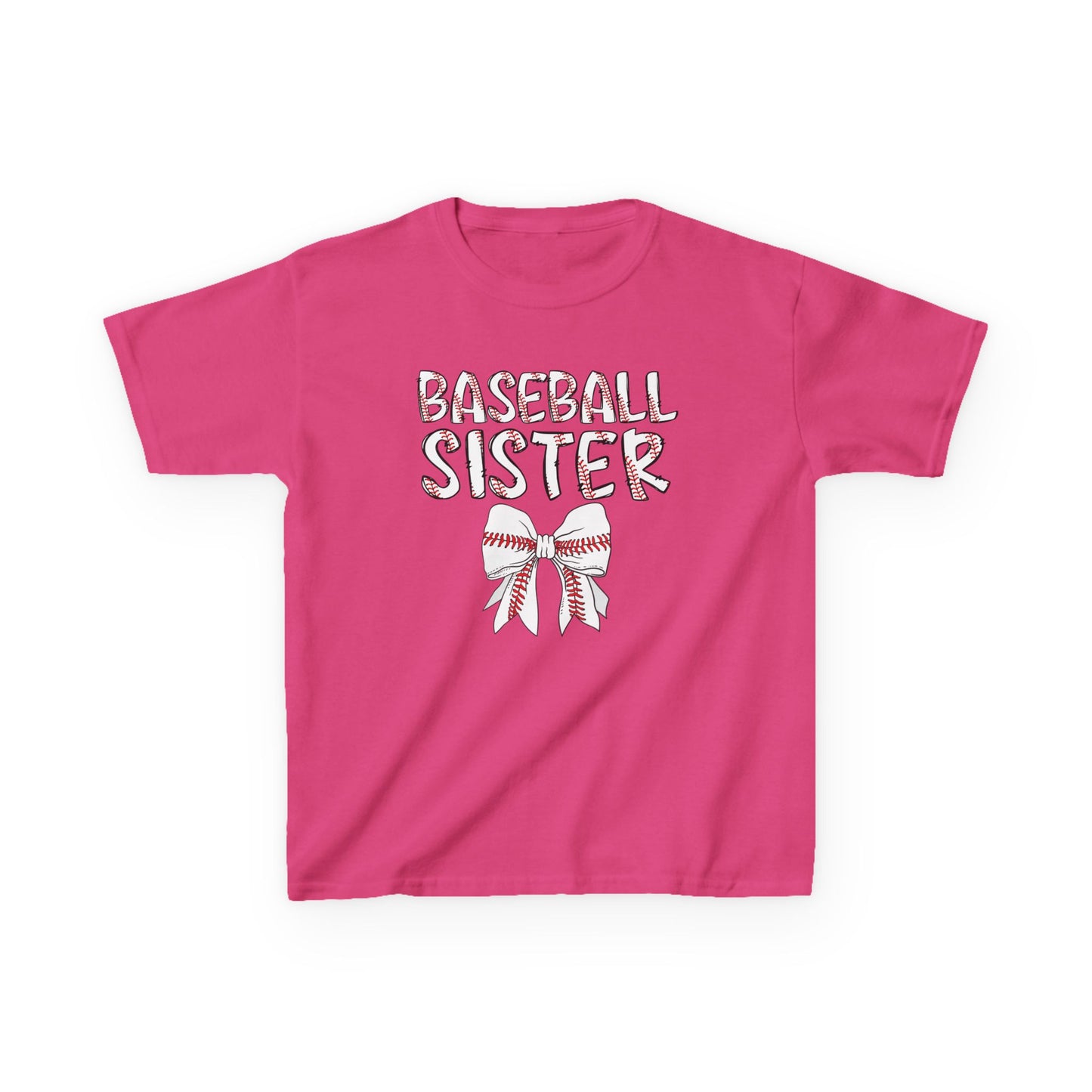 Kids Little Sister Baseball Fan Tee