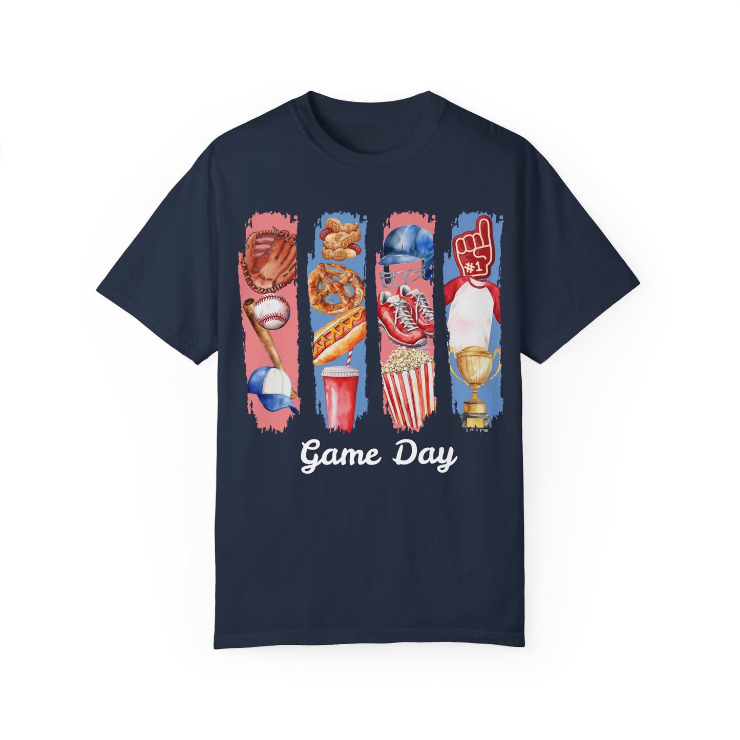 Watercolor Baseball Game Day T-Shirt