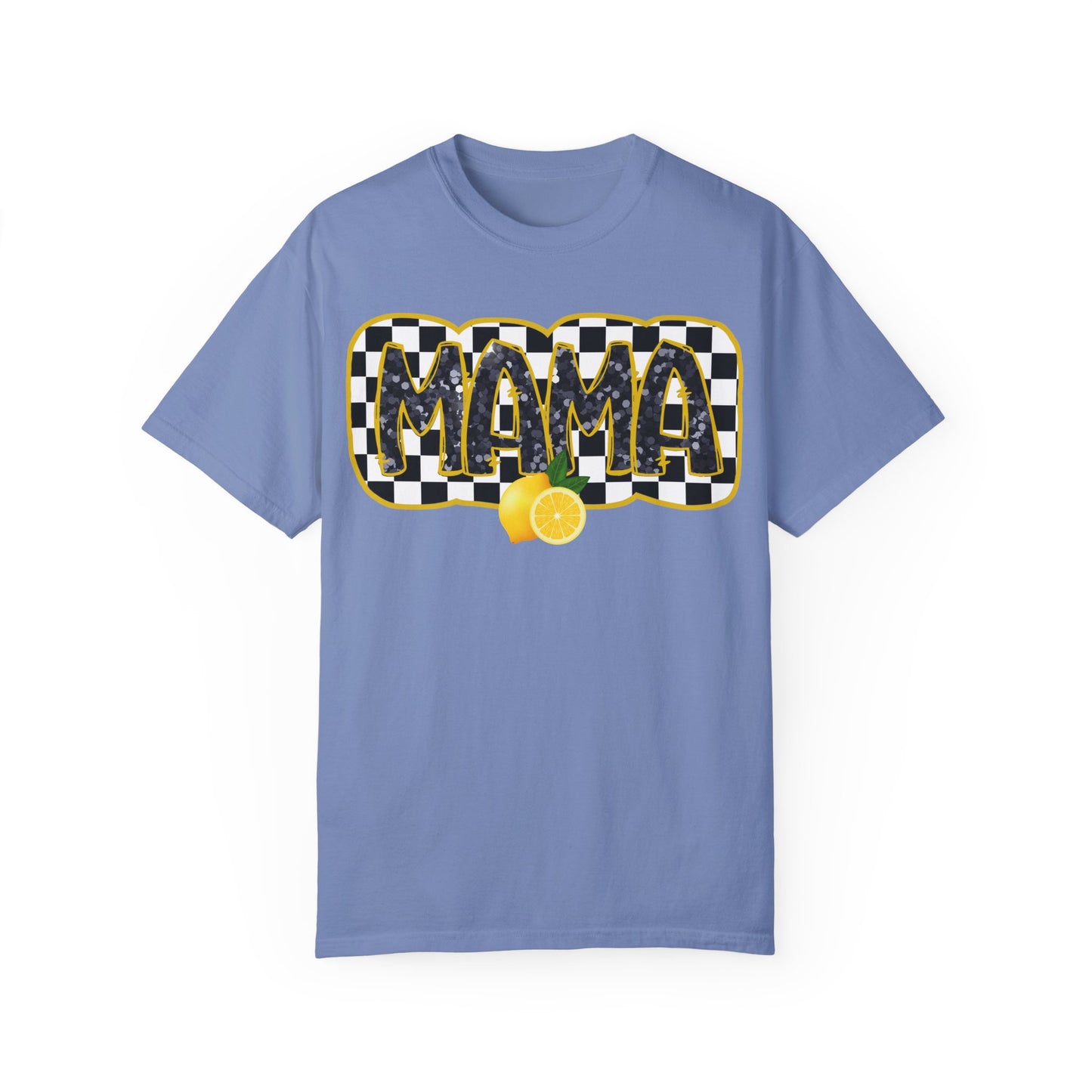 Checkered Lemon Mama T-Shirt, Gift for Mom