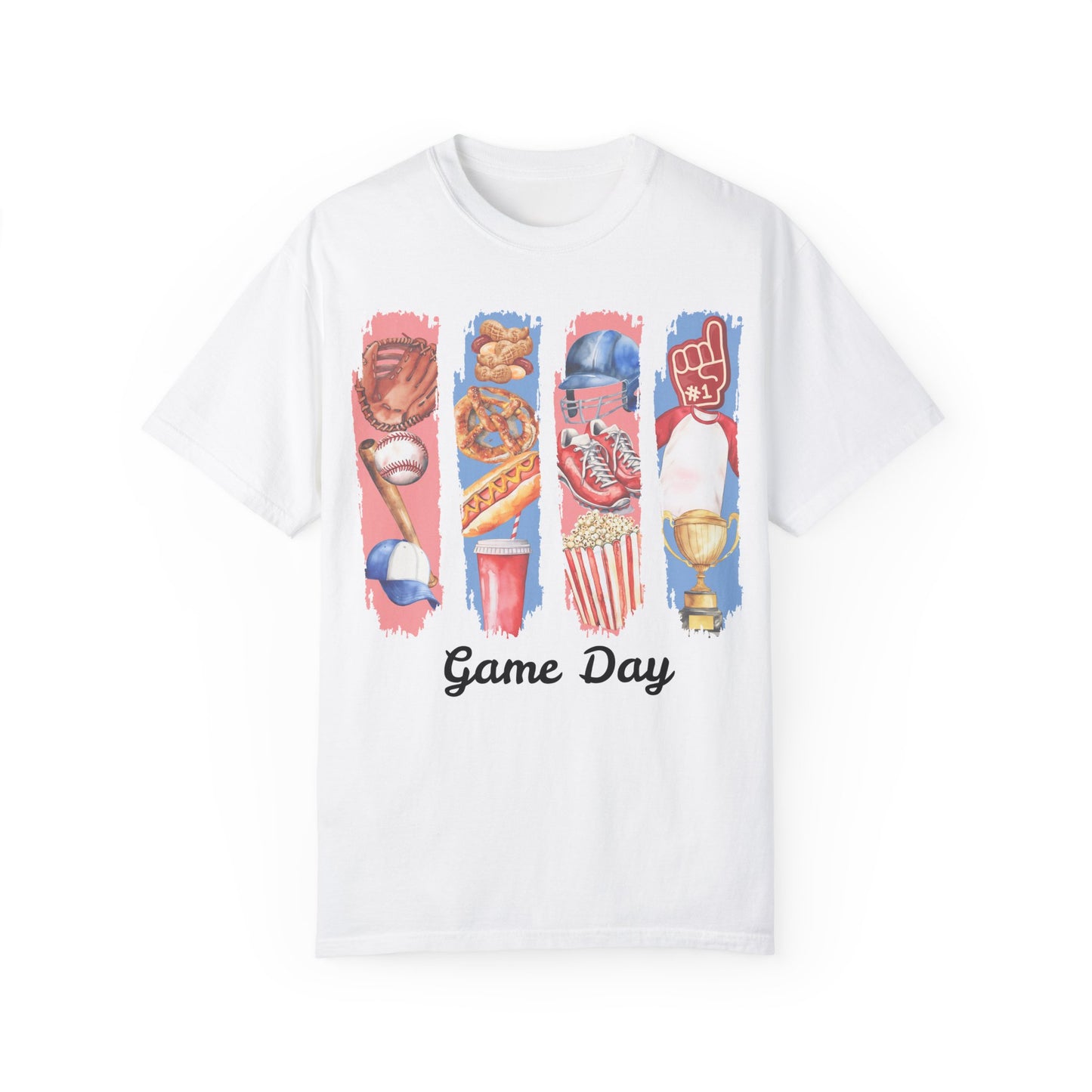 Watercolor Baseball Game Day T-Shirt