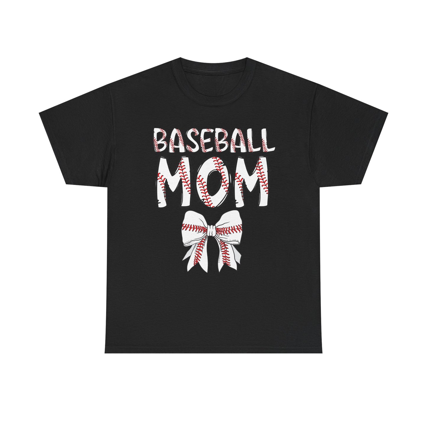Baseball Mom Coquette Bow T-Shirt