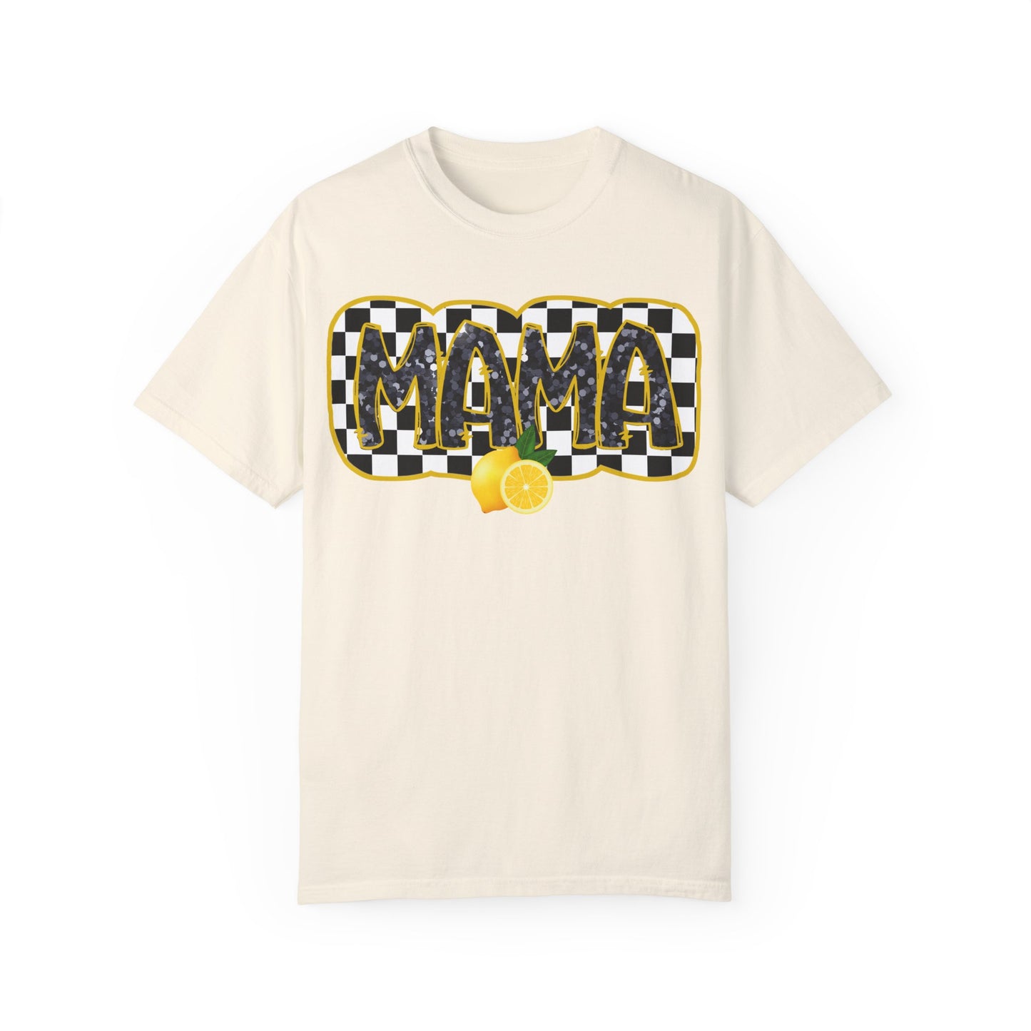 Checkered Lemon Mama T-Shirt, Gift for Mom