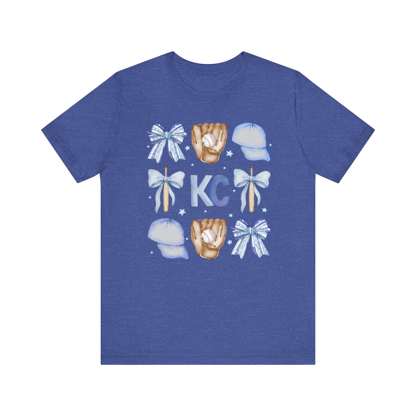 Watercolor Grid Kansas City Baseball Shirt