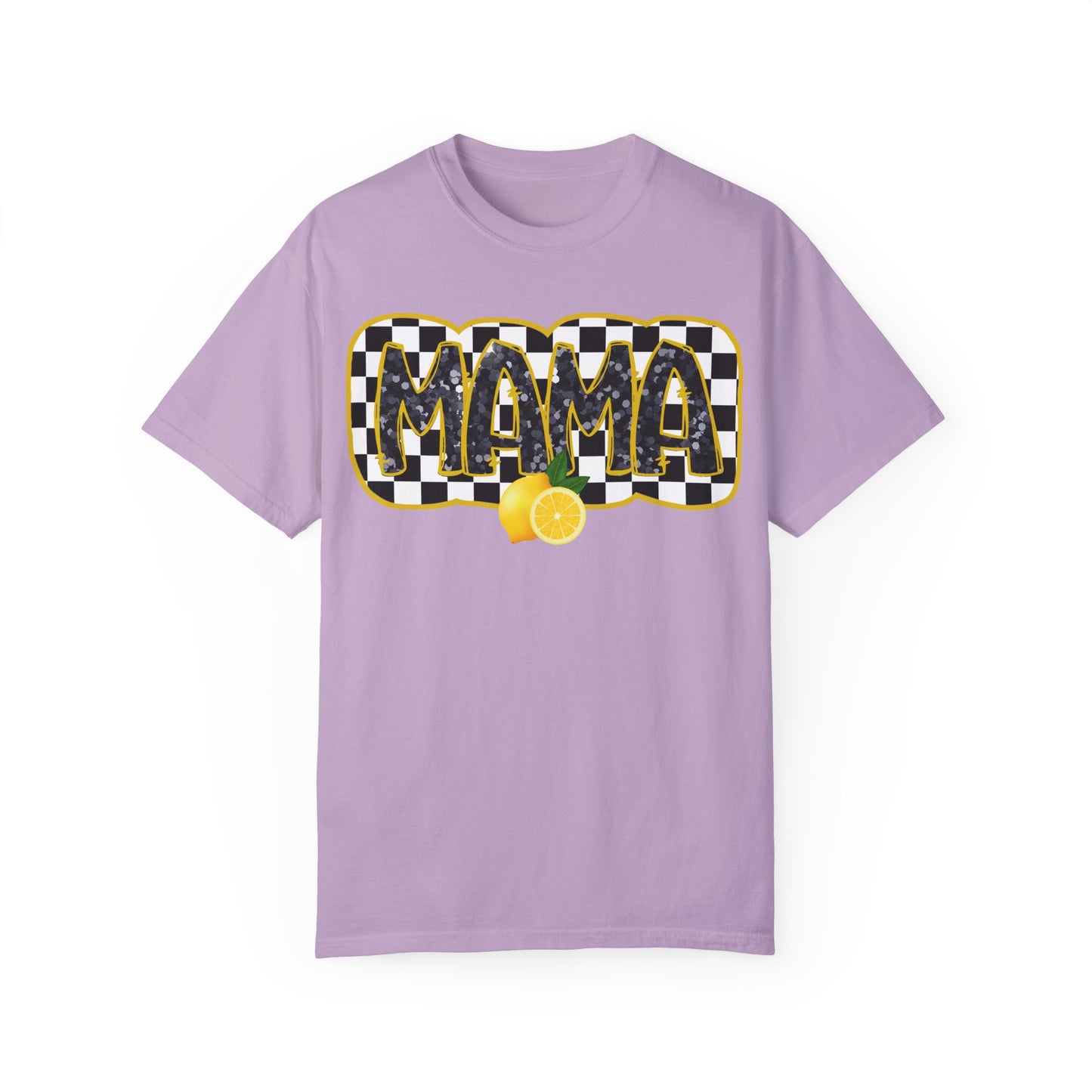 Checkered Lemon Mama T-Shirt, Gift for Mom