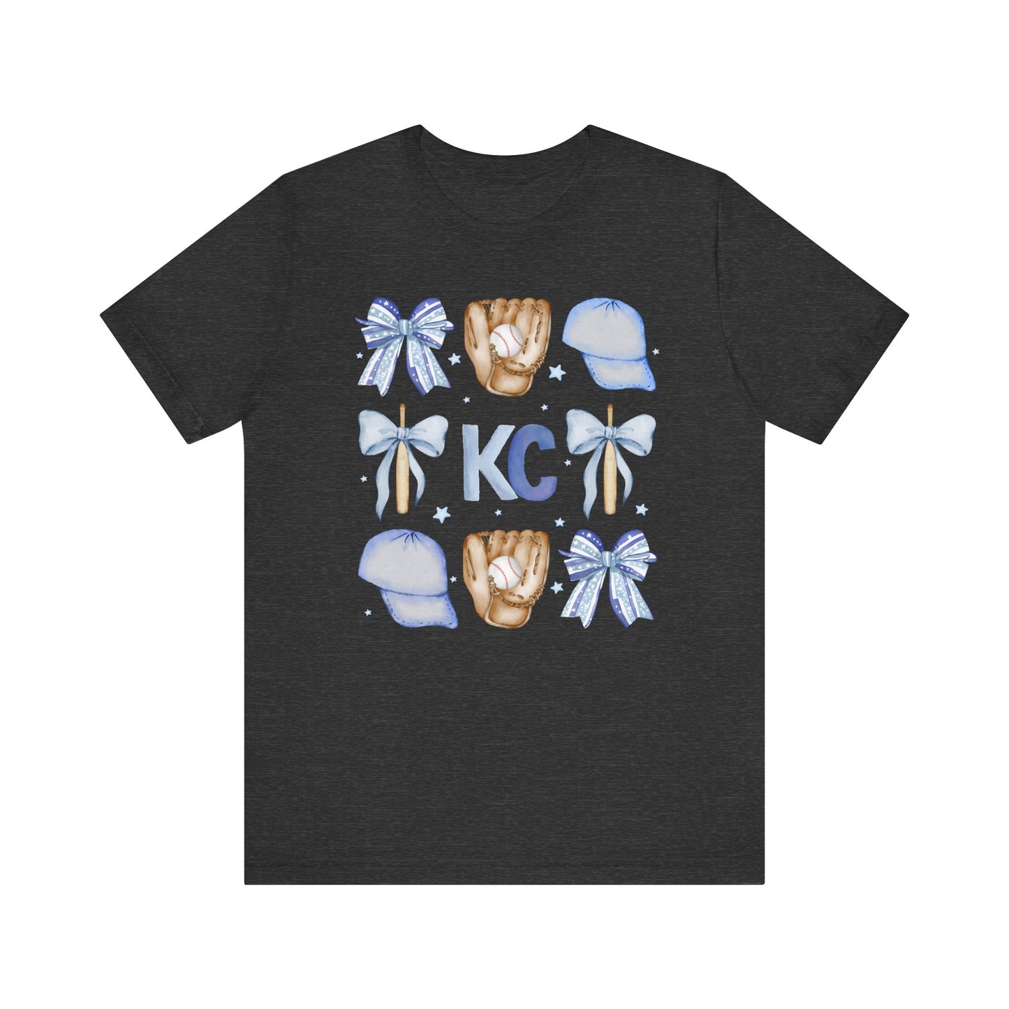 Watercolor Grid Kansas City Baseball Shirt