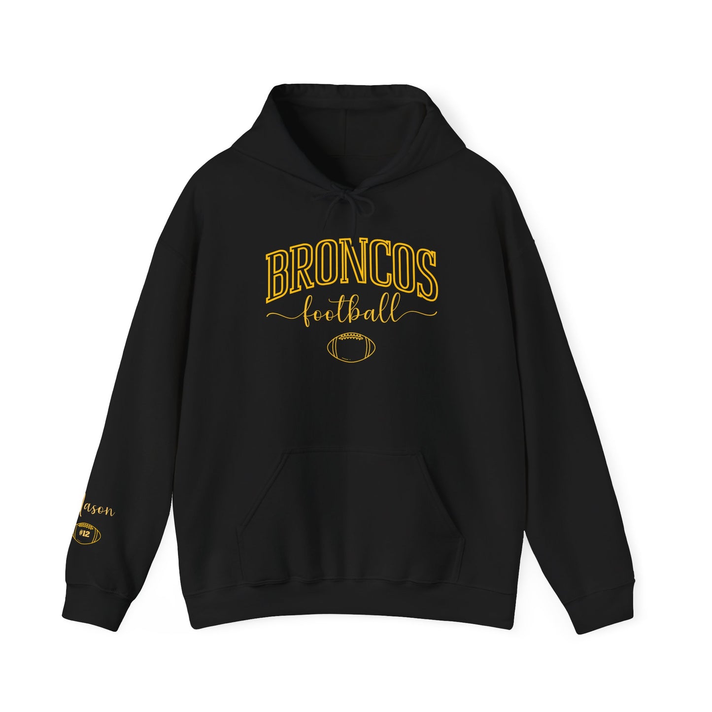 Broncos Customized Football Hooded Sweatshirt - Adult