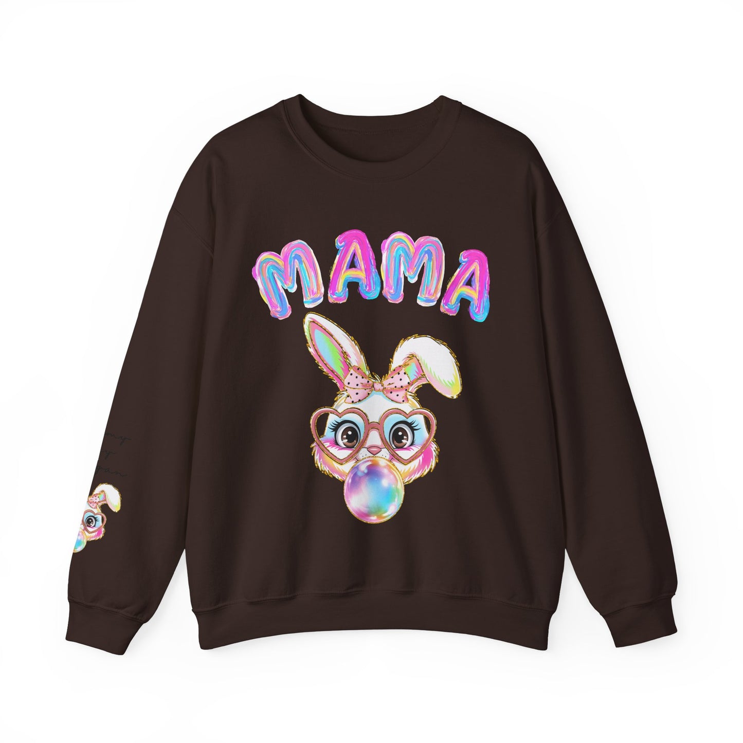 Personalized Mama Bunny Blowing Bubbles Sweatshirt
