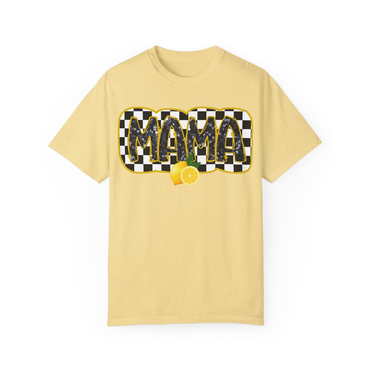 Checkered Lemon Mama T-Shirt, Gift for Mom
