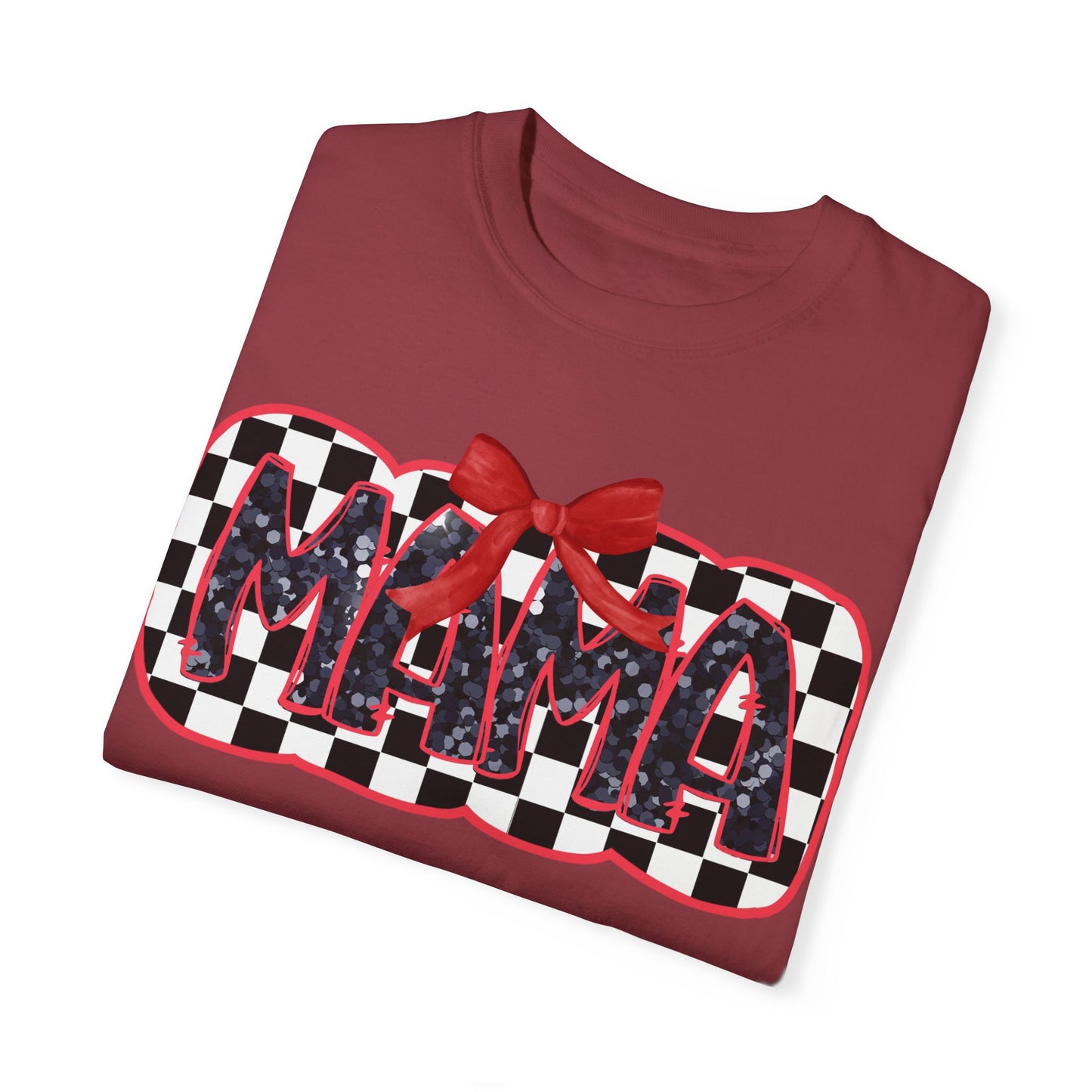 Red Checkered Mama Coquette Comfort Colors T-shirt