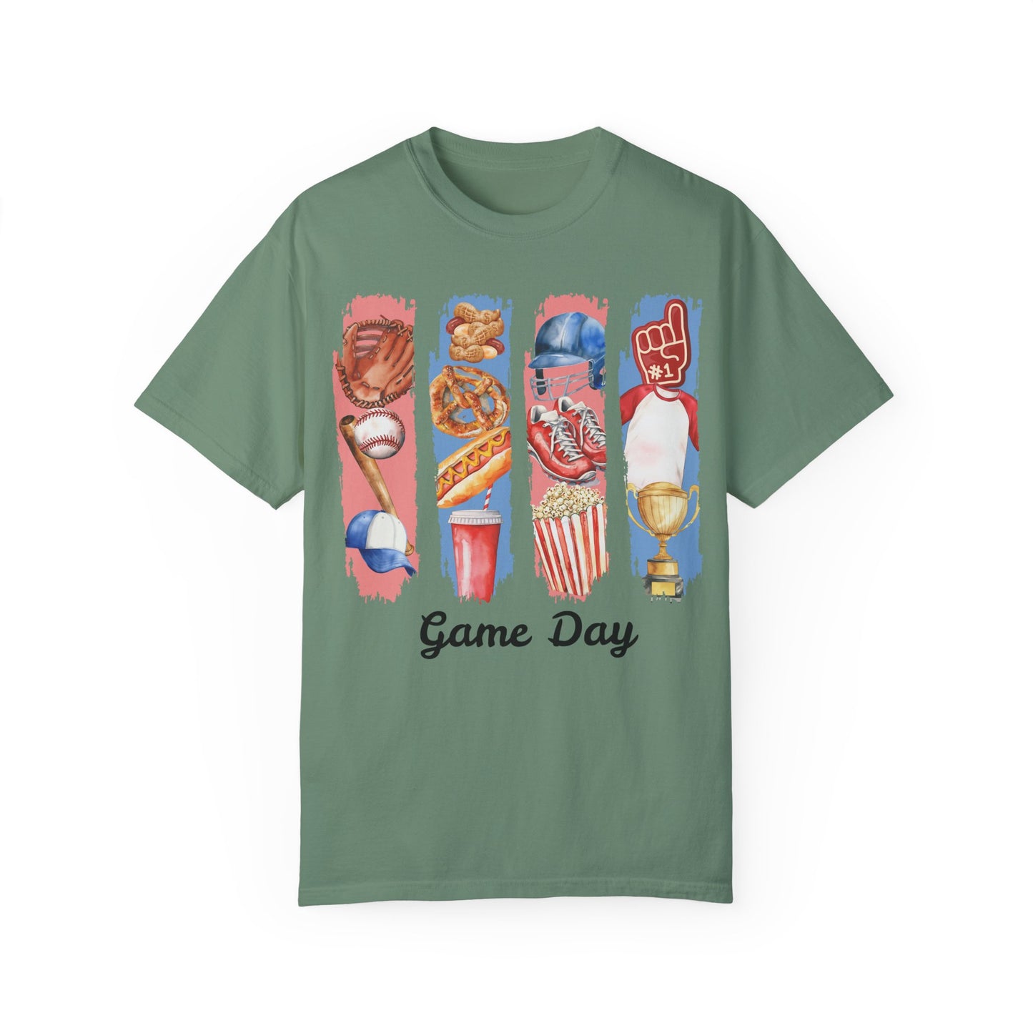 Watercolor Baseball Game Day T-Shirt