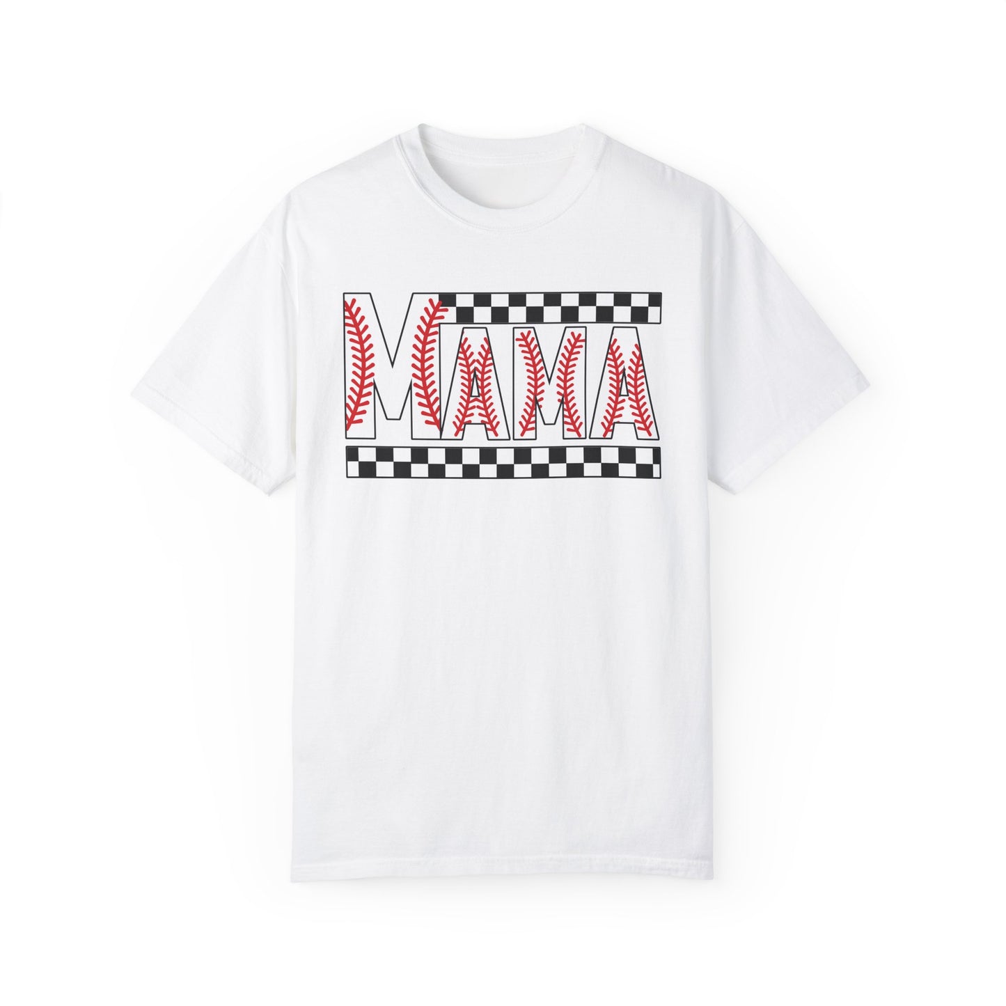 MAMA Baseball Checkered T-Shirt