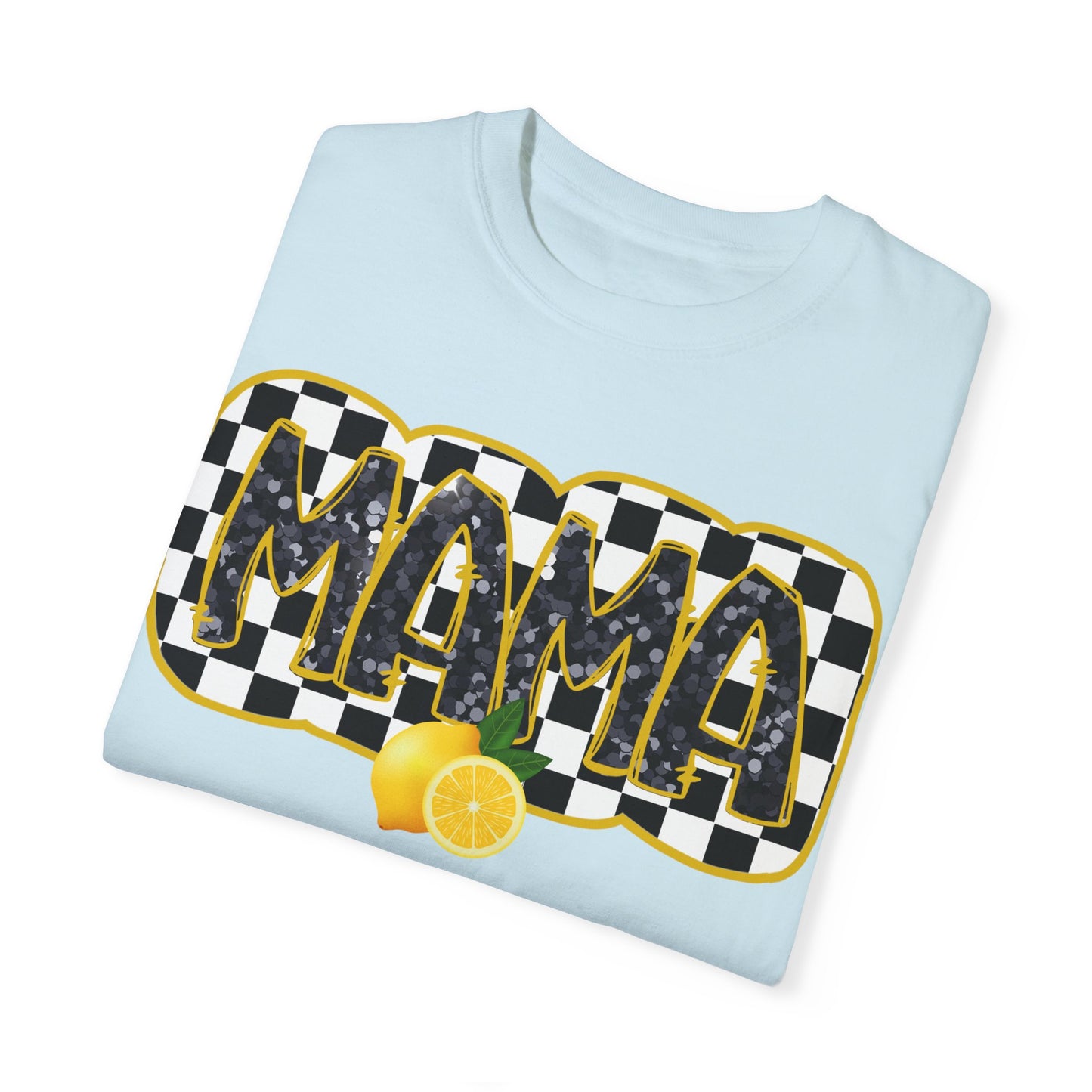 Checkered Lemon Mama T-Shirt, Gift for Mom