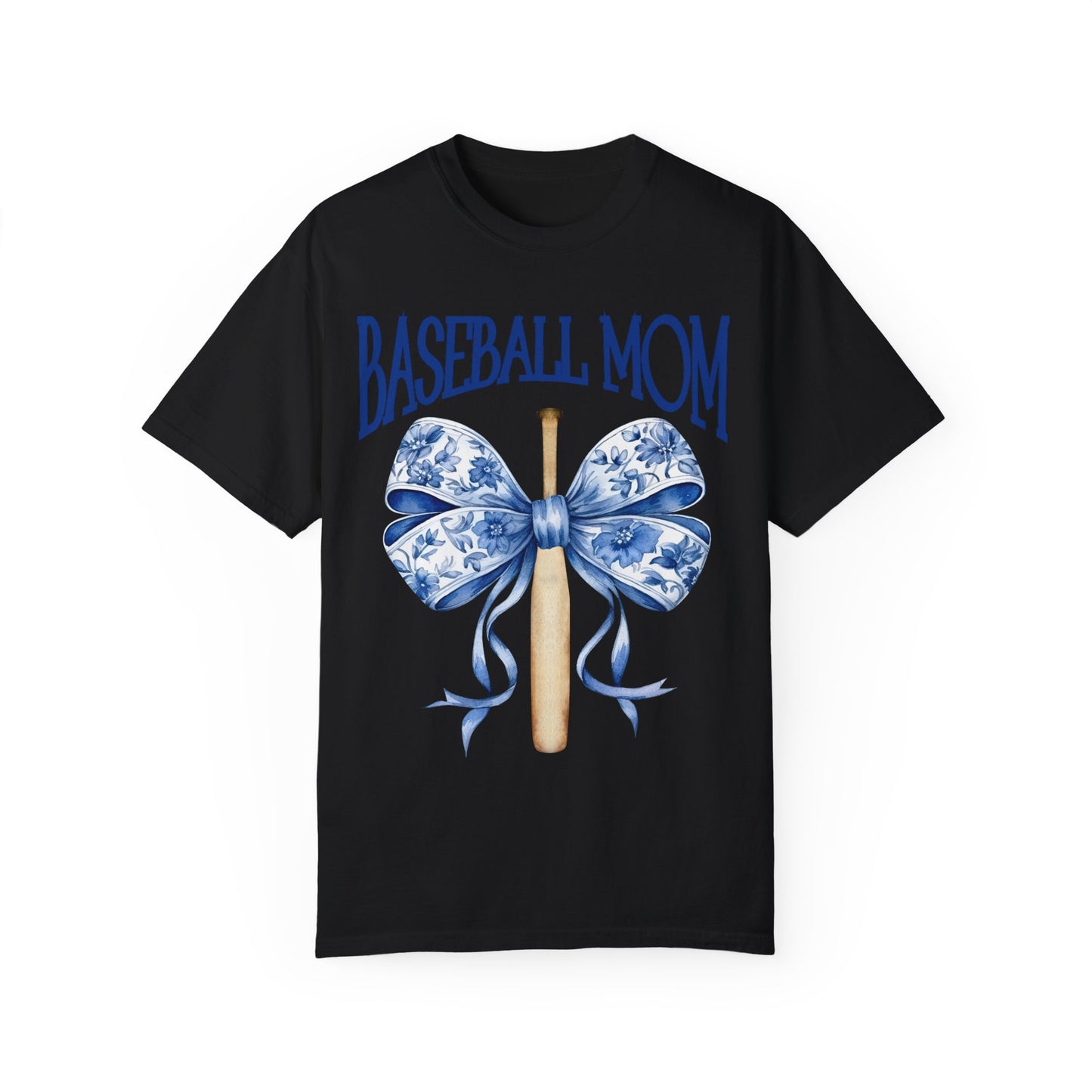 Toile Baseball Bat Mom Bow T-Shirt