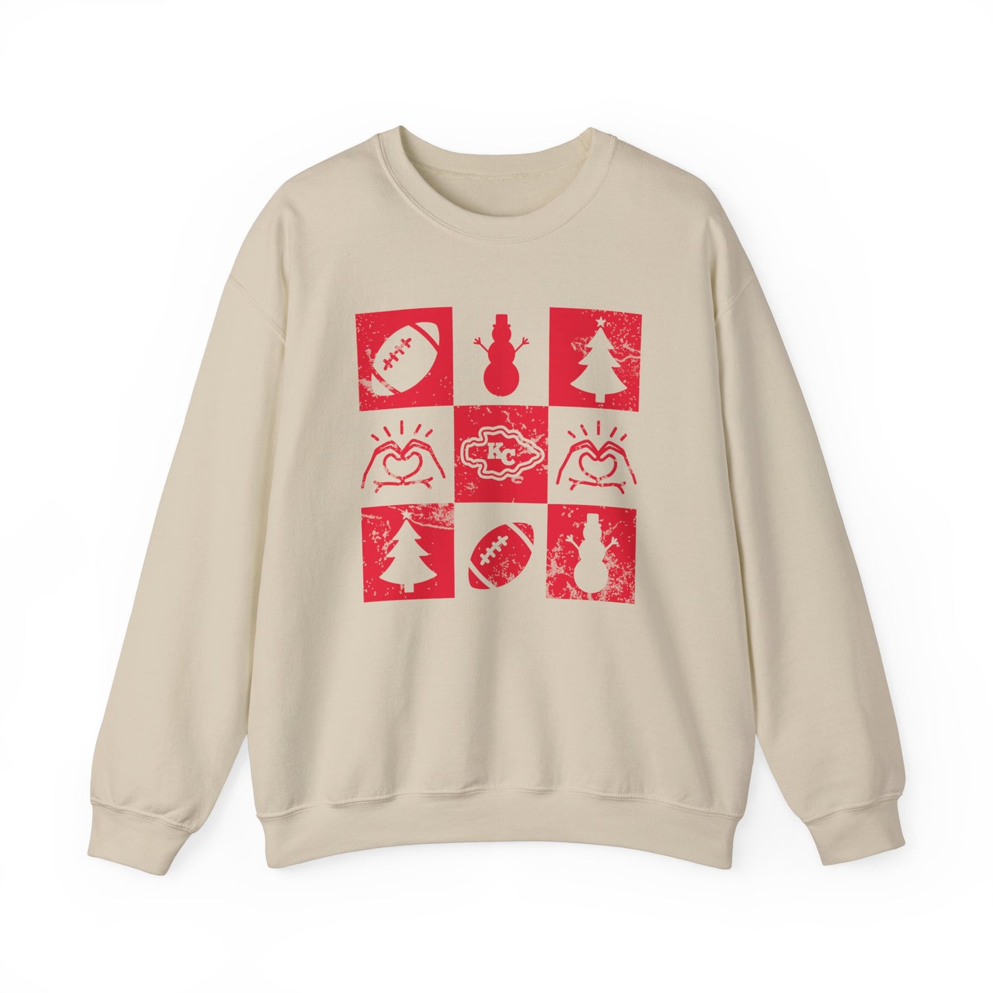 NEW Kansas City Football Christmas Crewneck Sweatshirt