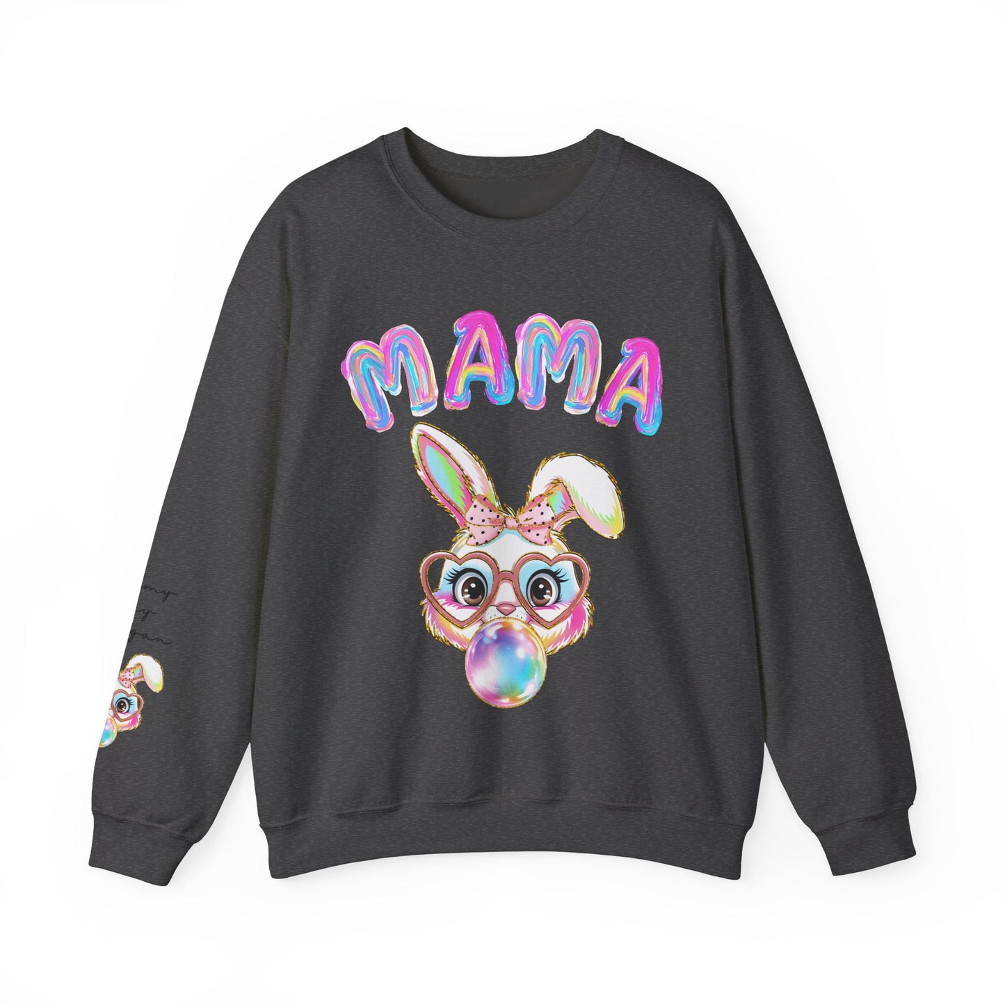 Personalized Mama Bunny Blowing Bubbles Sweatshirt