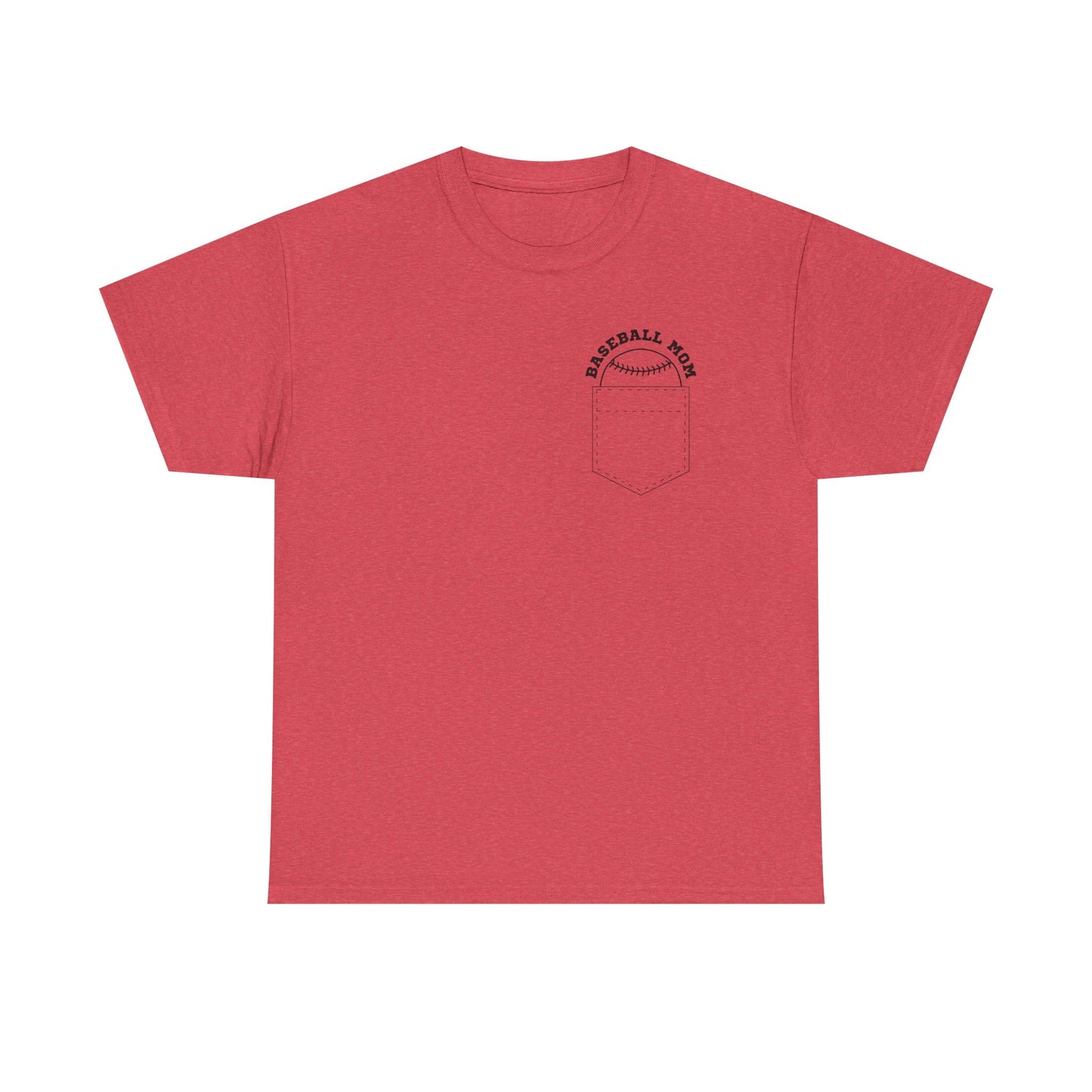 Baseball Mom Pocket Design T-Shirt