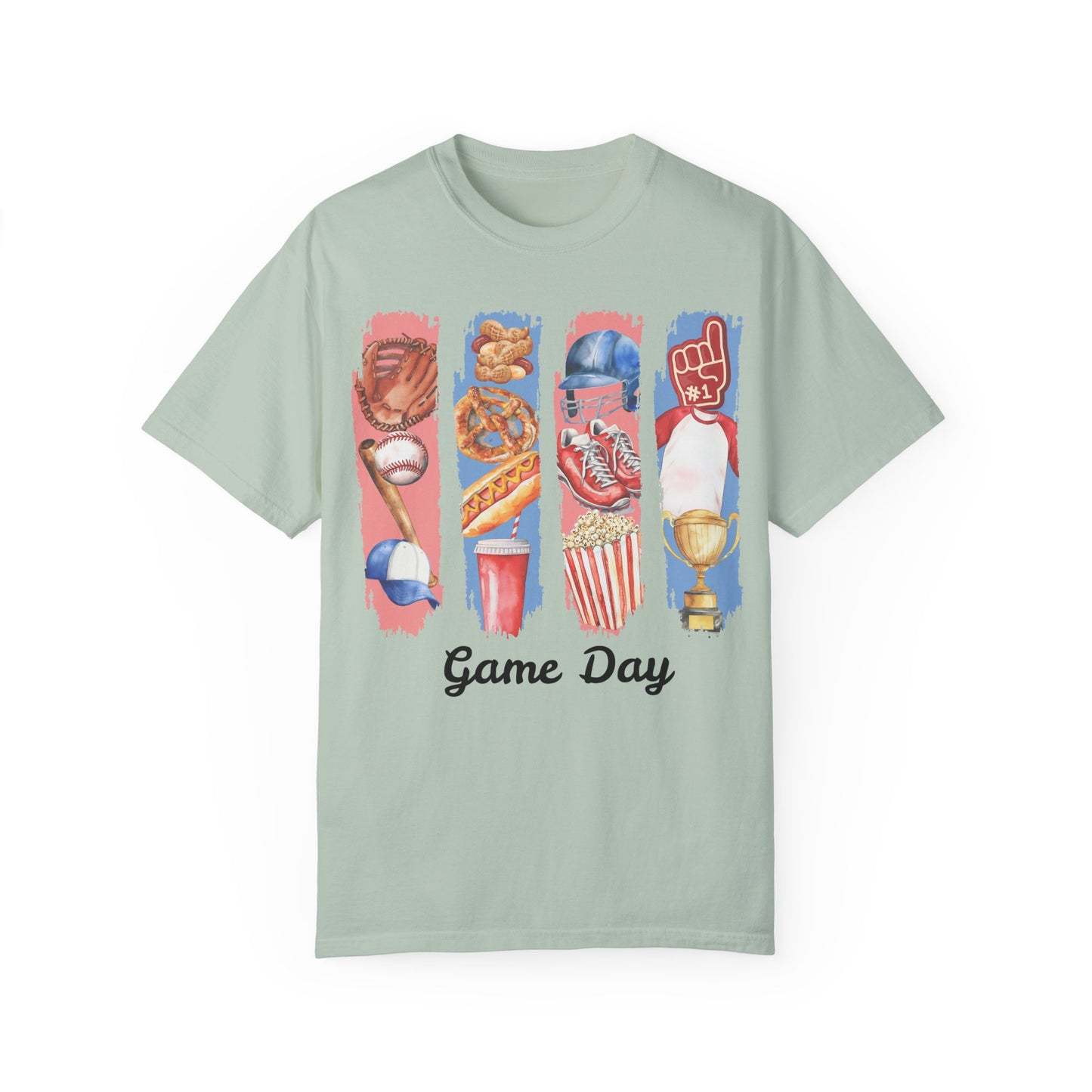 Watercolor Baseball Game Day T-Shirt