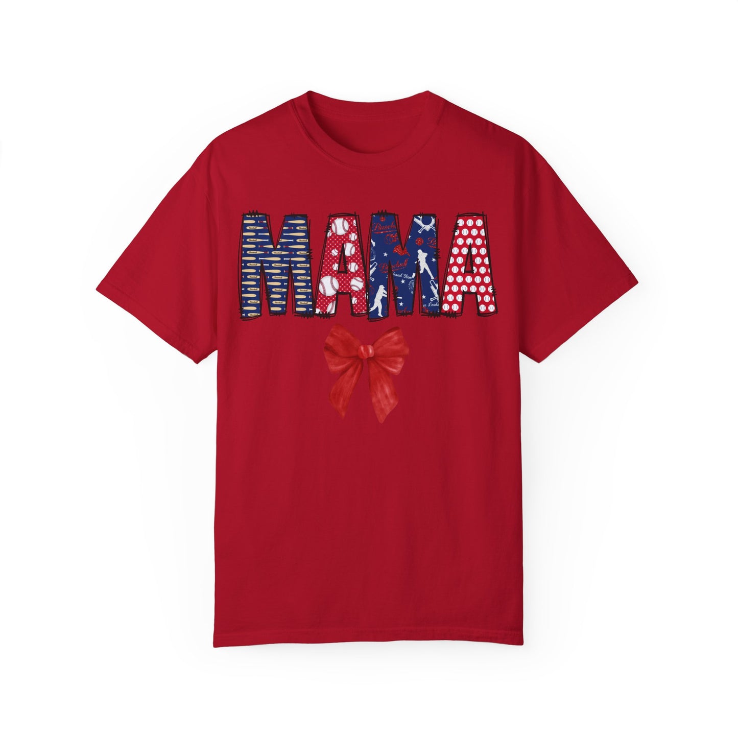 Coquette Baseball Mama Doodle Letter T-Shirt