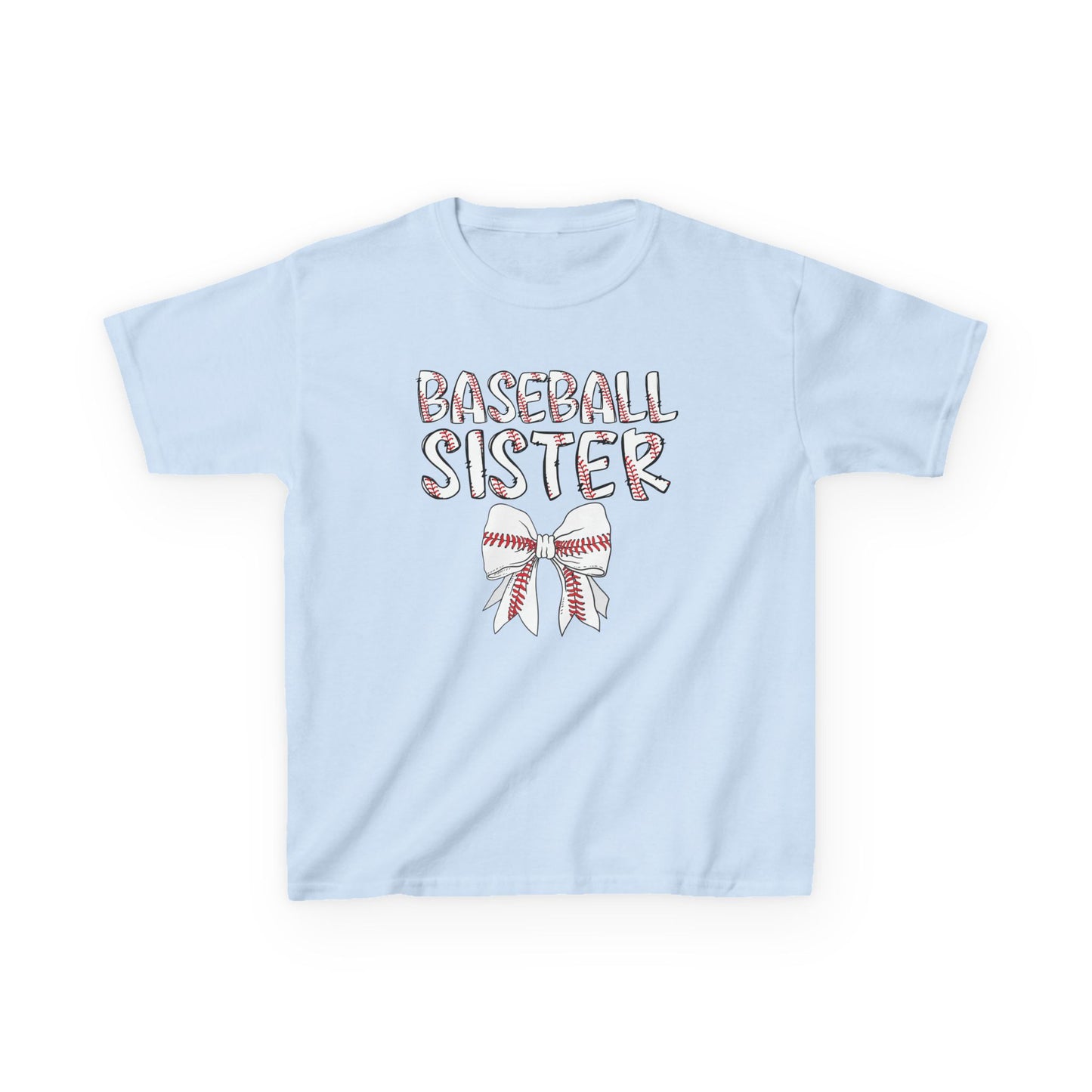 Kids Little Sister Baseball Fan Tee
