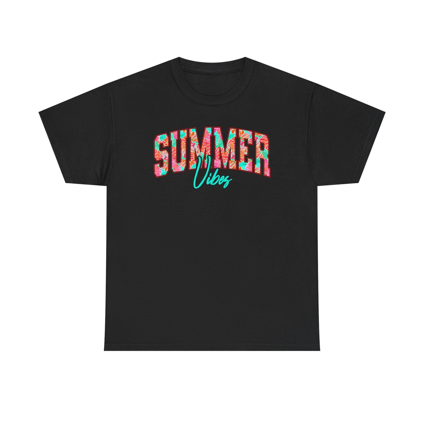 Floral Summer Vibes T-Shirt, Gildan Summer Tshirt
