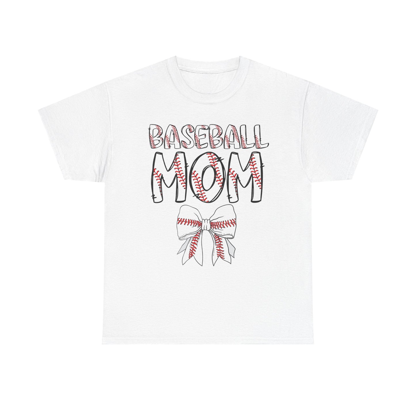 Baseball Mom Coquette Bow T-Shirt