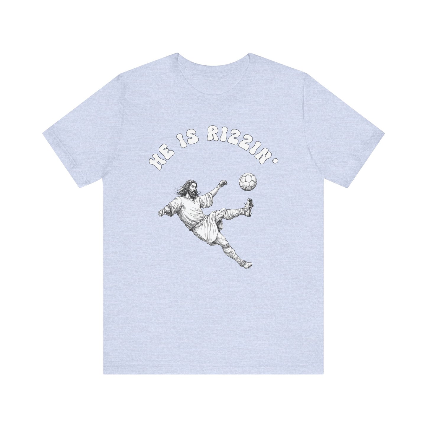 He Is Rizzin' Unisex Jersey Tee | Funny Soccer T-Shirt