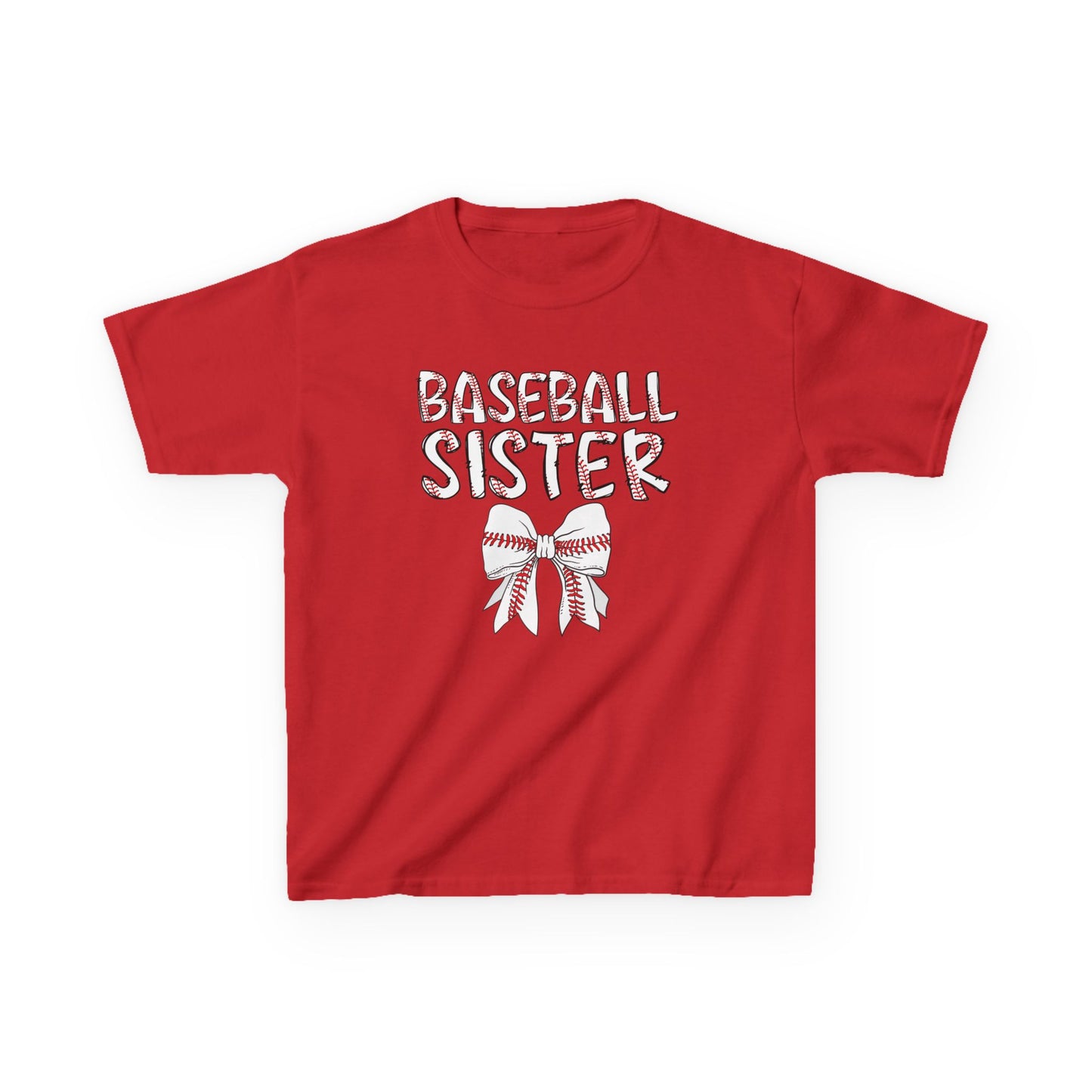 Kids Little Sister Baseball Fan Tee
