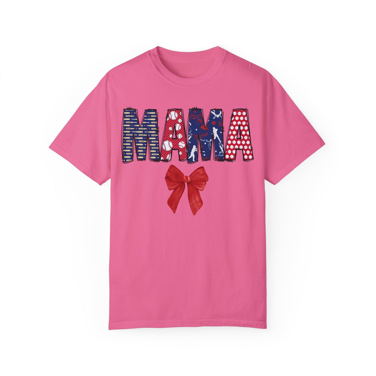 Coquette Baseball Mama Doodle Letter T-Shirt