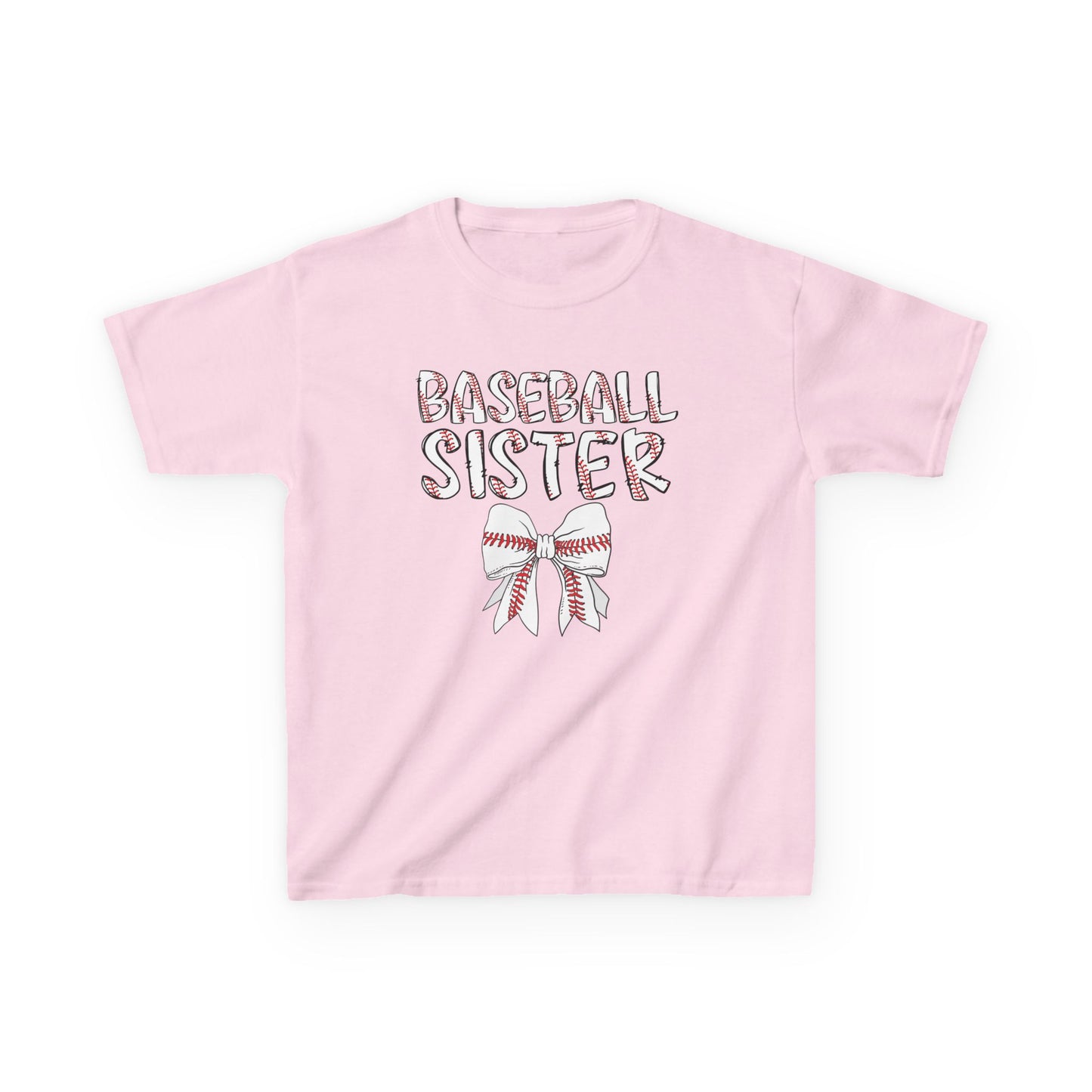 Kids Little Sister Baseball Fan Tee