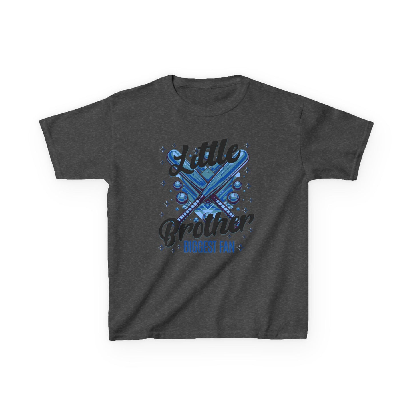 Kids Little Brother Biggest Baseball Softball Fan Tee
