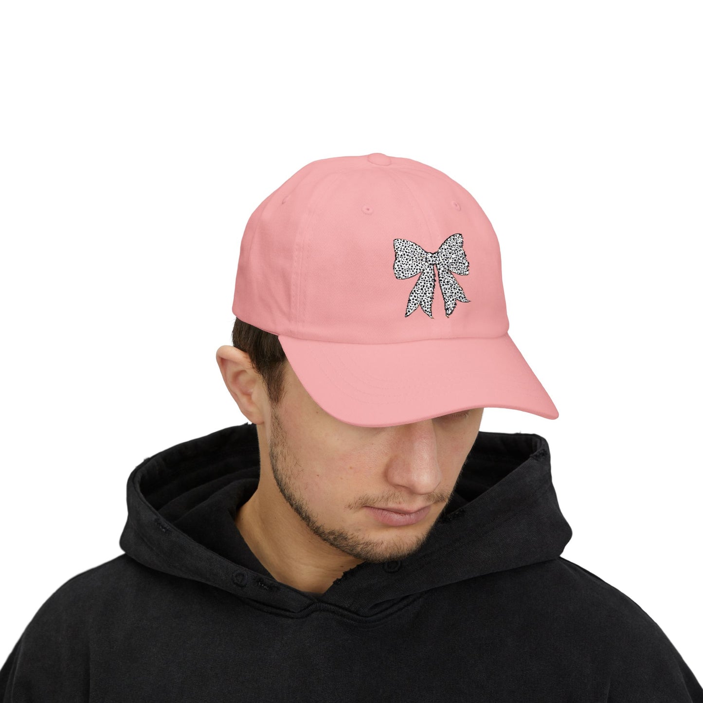 Dalmatian Dot Coquette Bow Embroidered Women's Hat, Mother's Day Gift, Birthday Gift for Mom