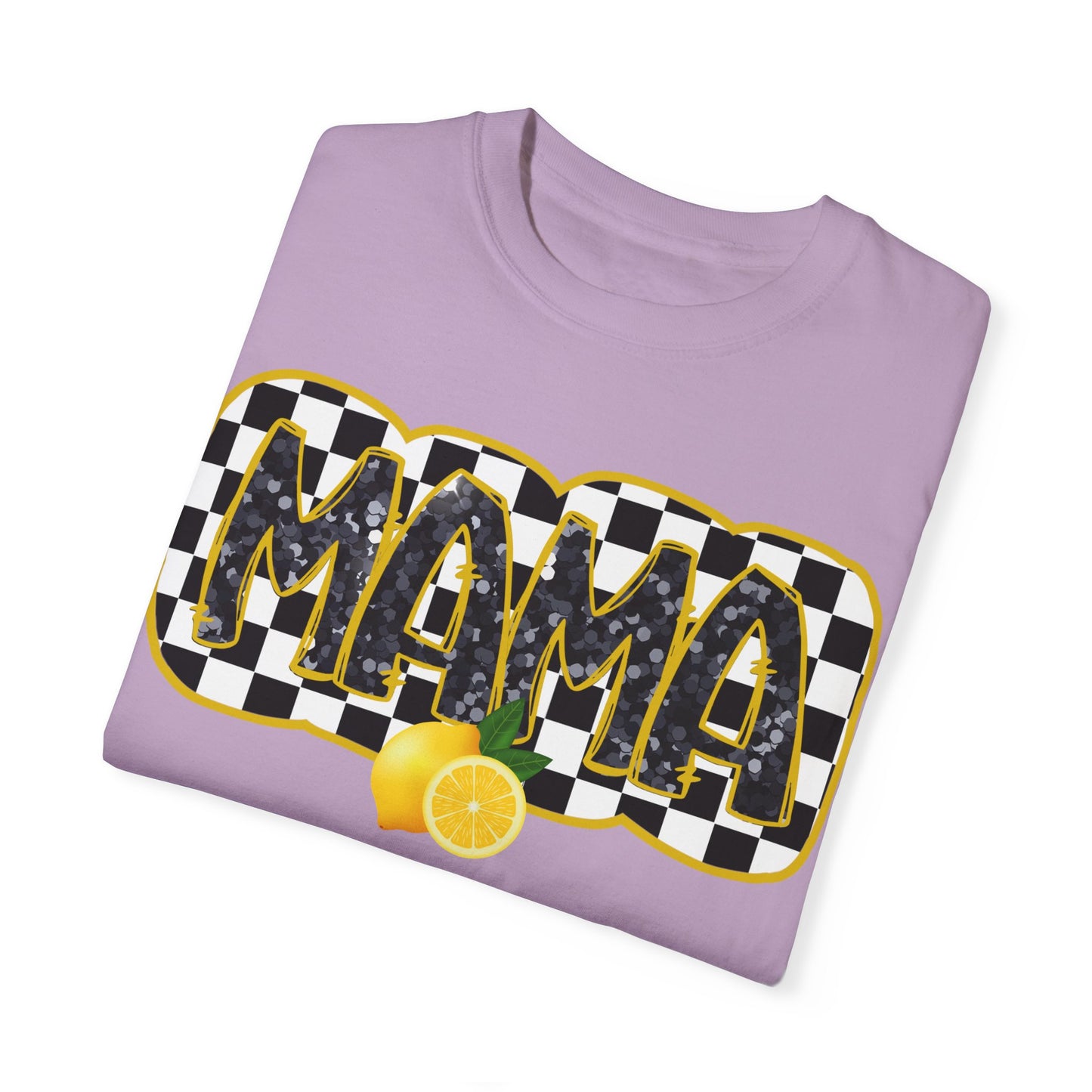 Checkered Lemon Mama T-Shirt, Gift for Mom