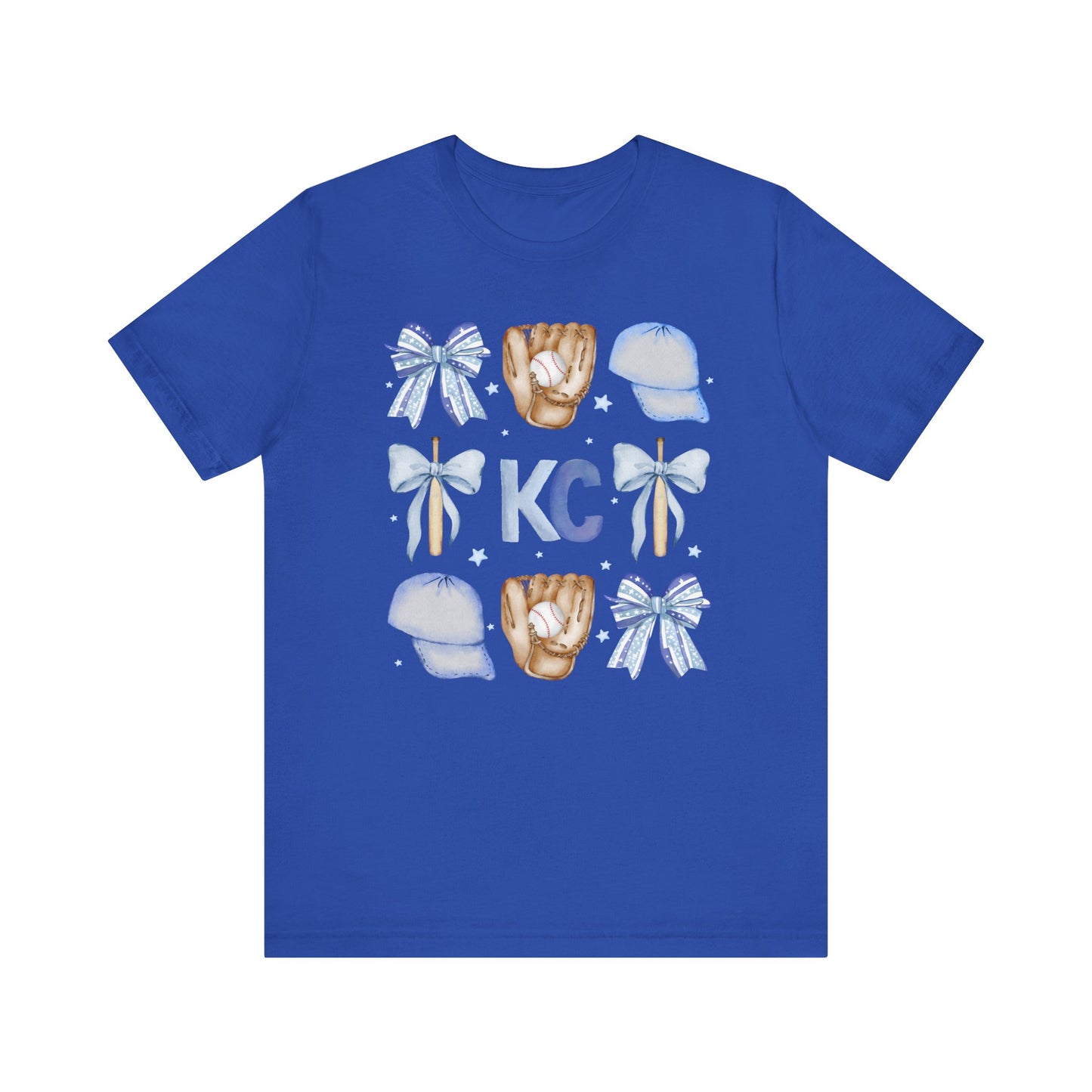 Watercolor Grid Kansas City Baseball Shirt
