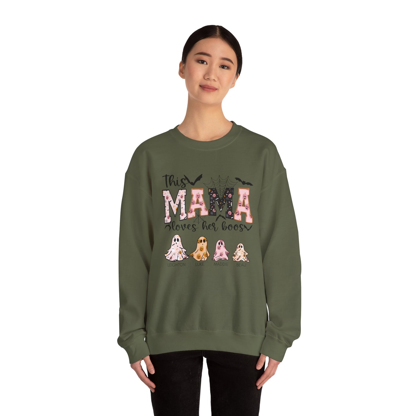 Custom Mama Loves her Boos Sweatshirt