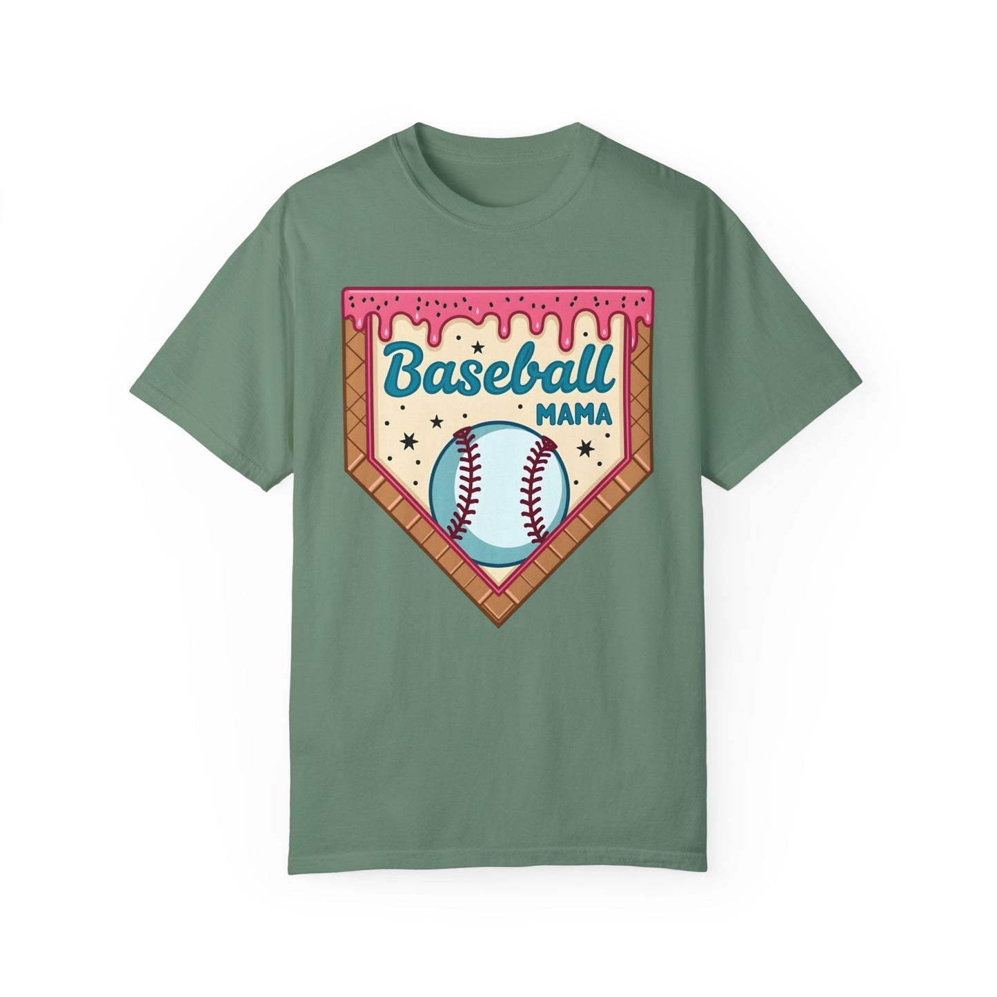 Drippy Ice Cream Cone Baseball Mama T-Shirt